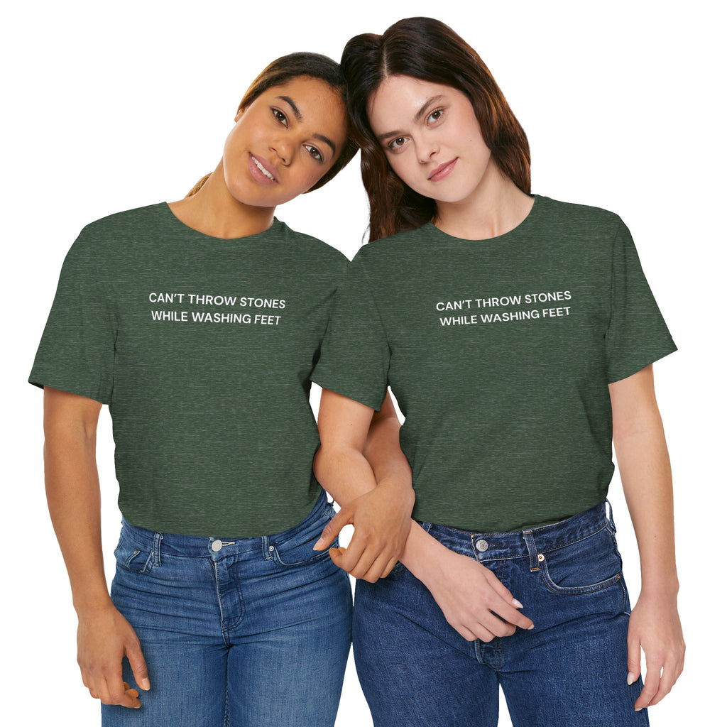 "Cant throw stones" Casual Graphic Tee