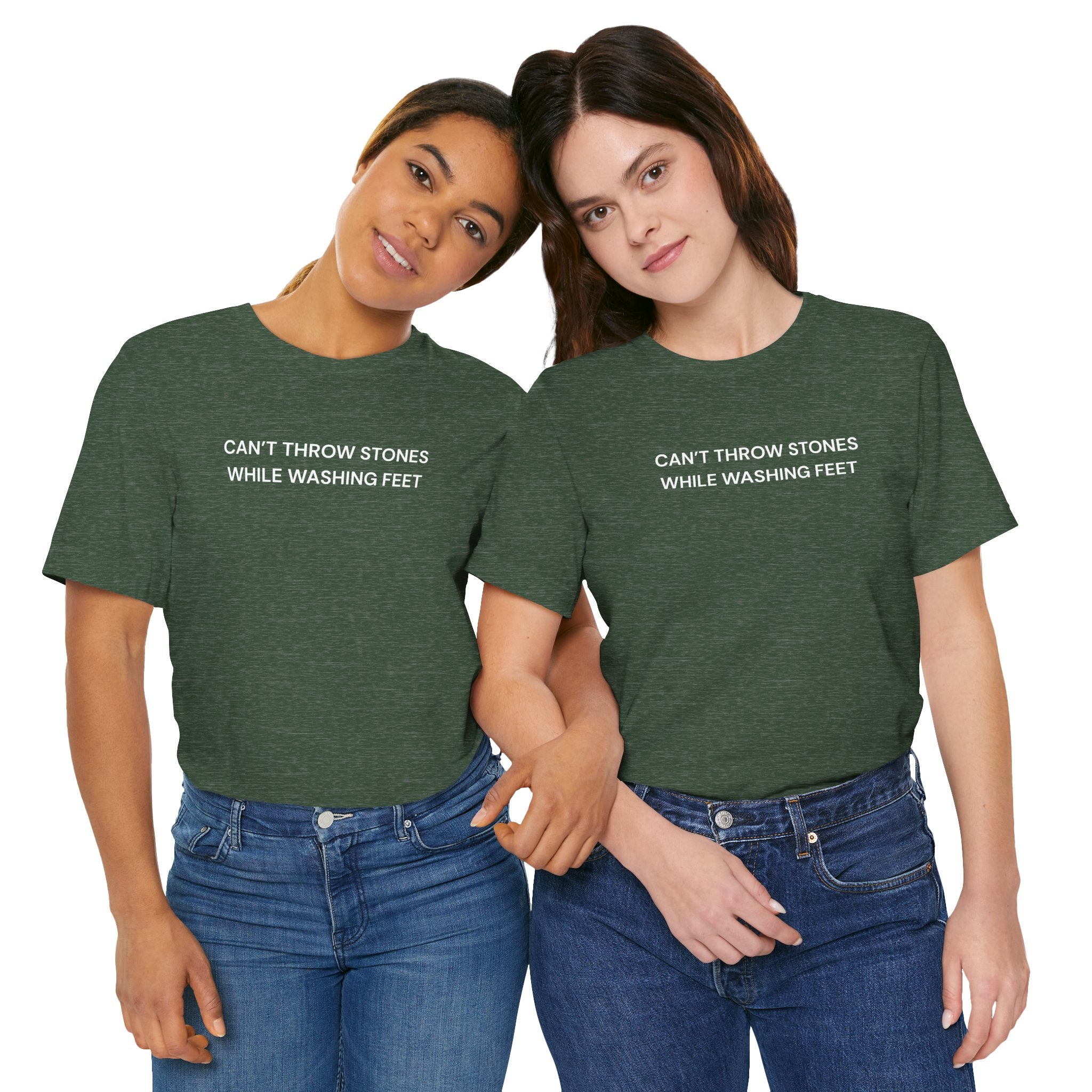 "Cant throw stones" Casual Graphic Tee