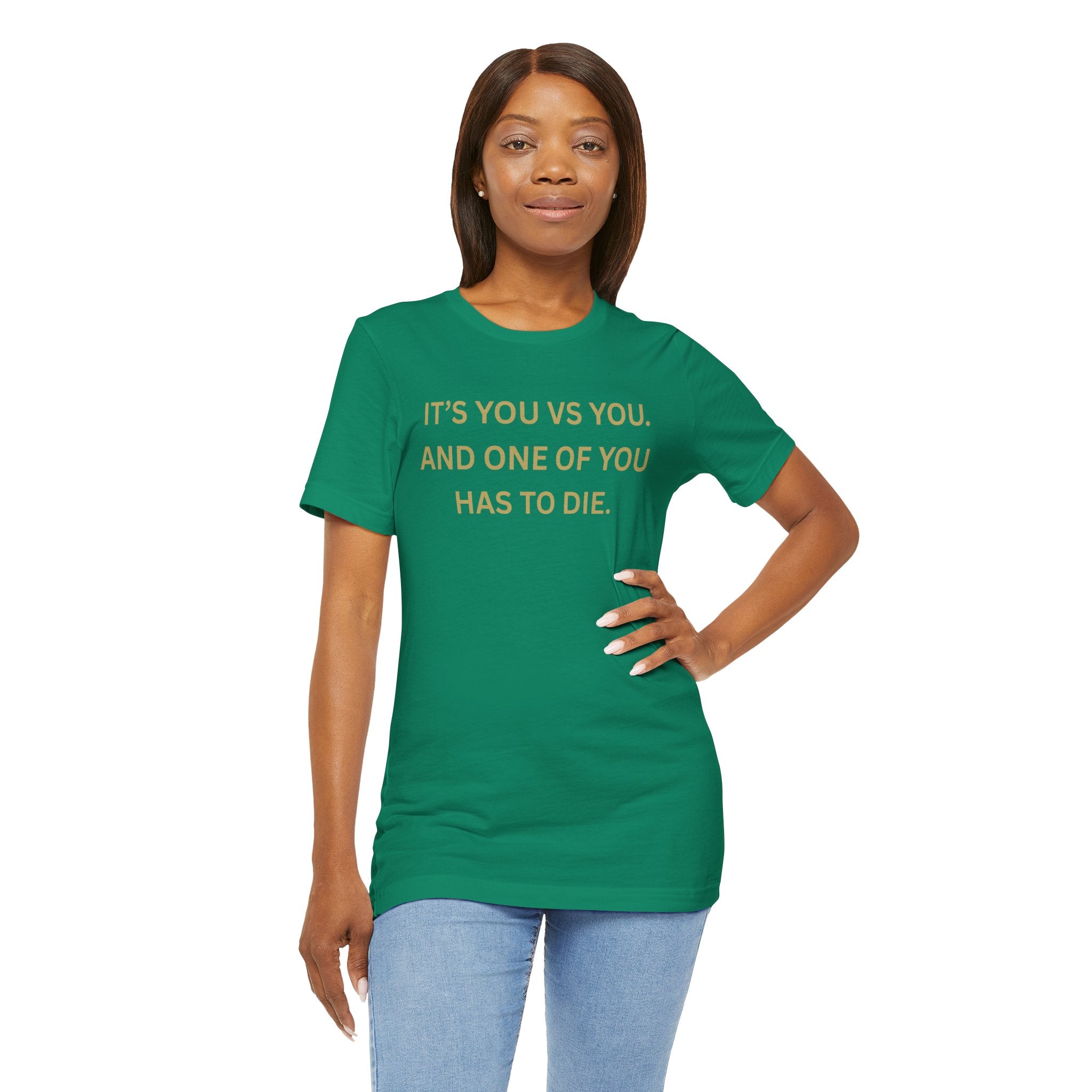 Motivational Tee, Unisex Short Sleeve Shirt "It's You Vs You"