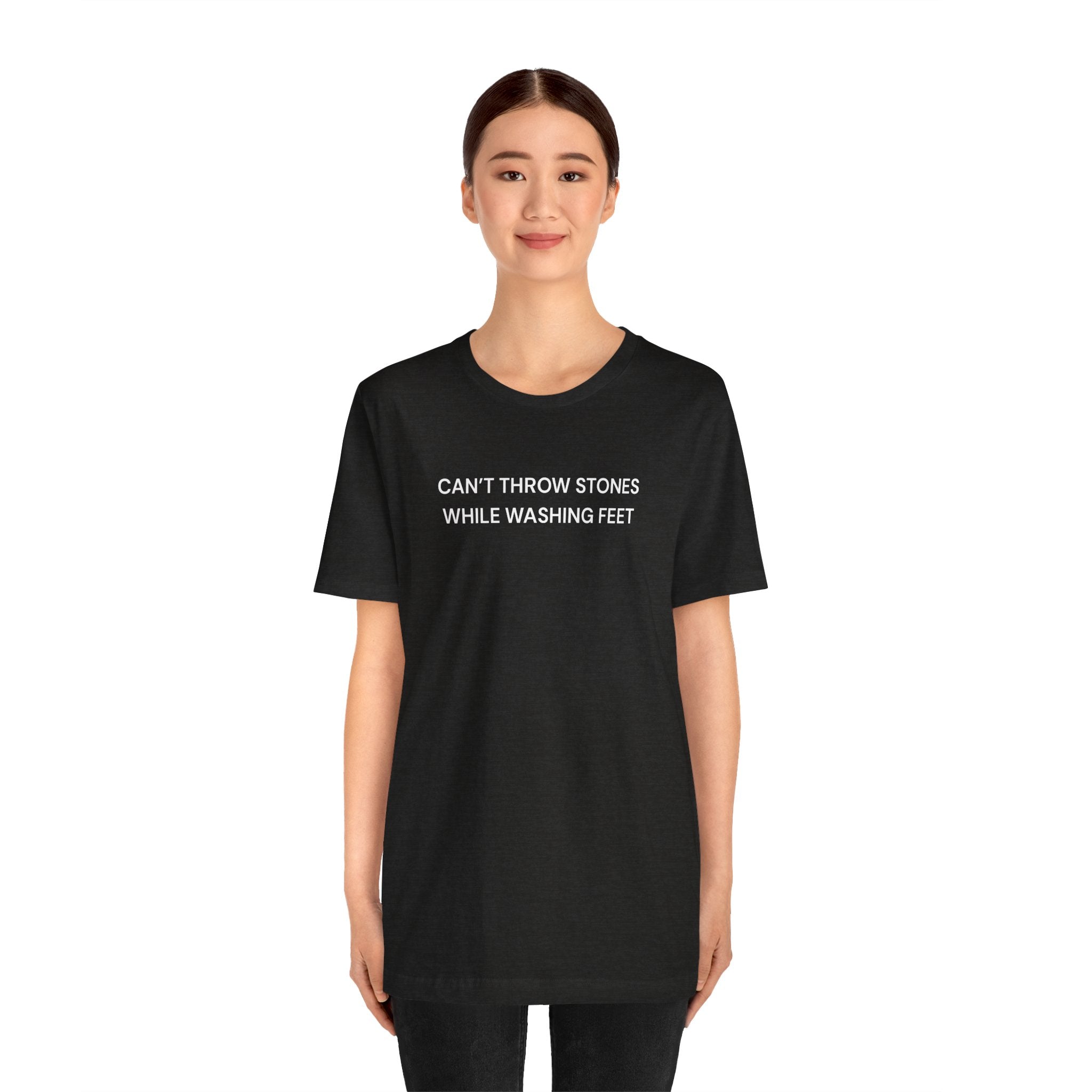 "Cant throw stones" Casual Graphic Tee