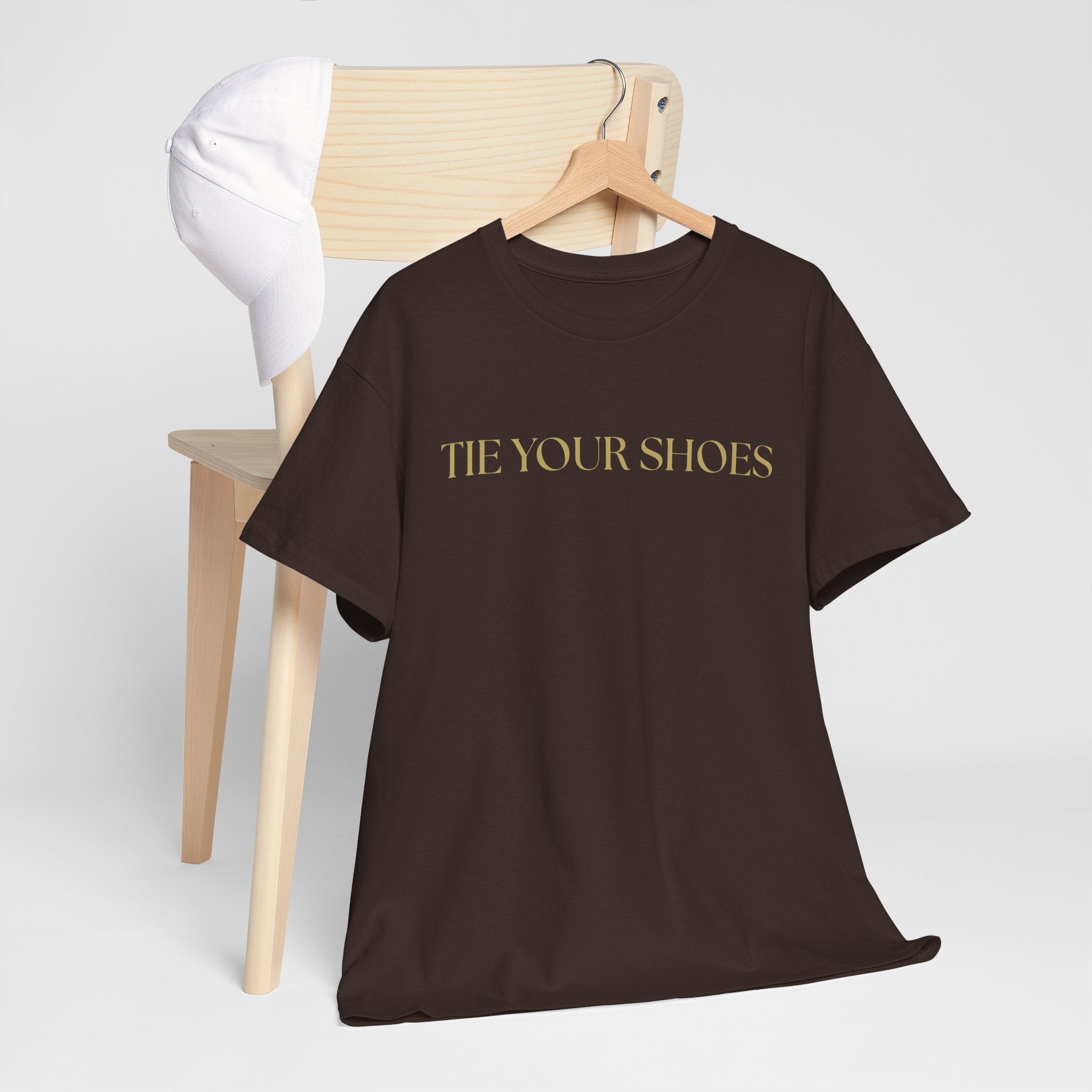 Unisex Heavy Cotton Tee "Tie your shoes"