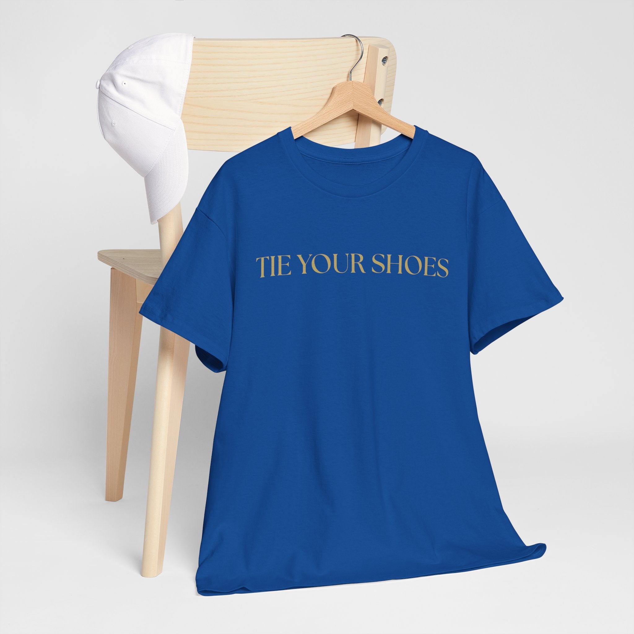 Unisex Heavy Cotton Tee "Tie your shoes"