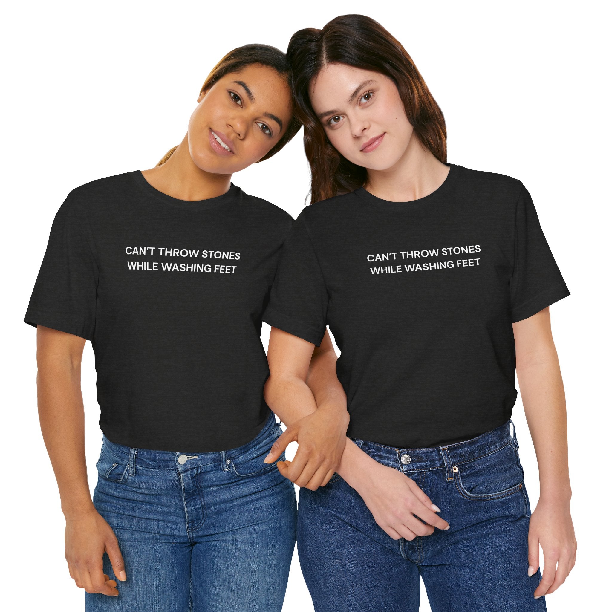 "Cant throw stones" Casual Graphic Tee