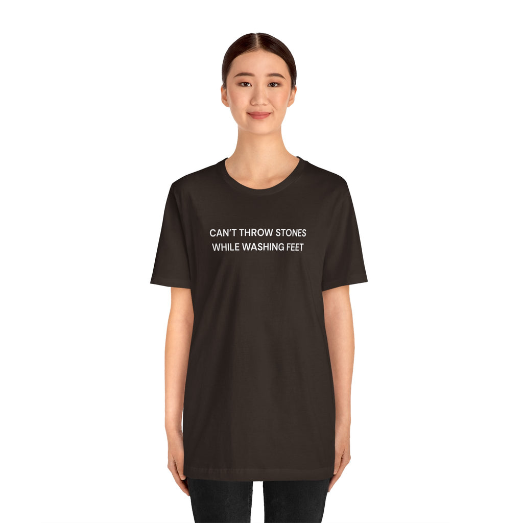 "Cant throw stones" Casual Graphic Tee