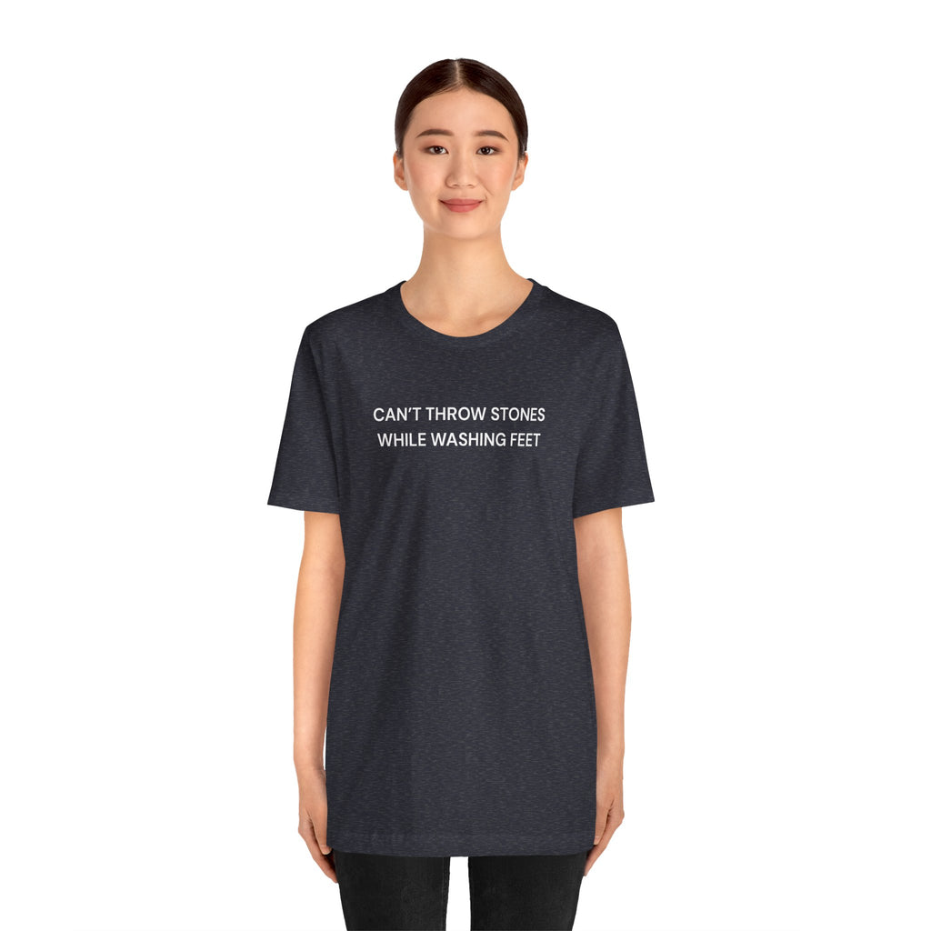 "Cant throw stones" Casual Graphic Tee