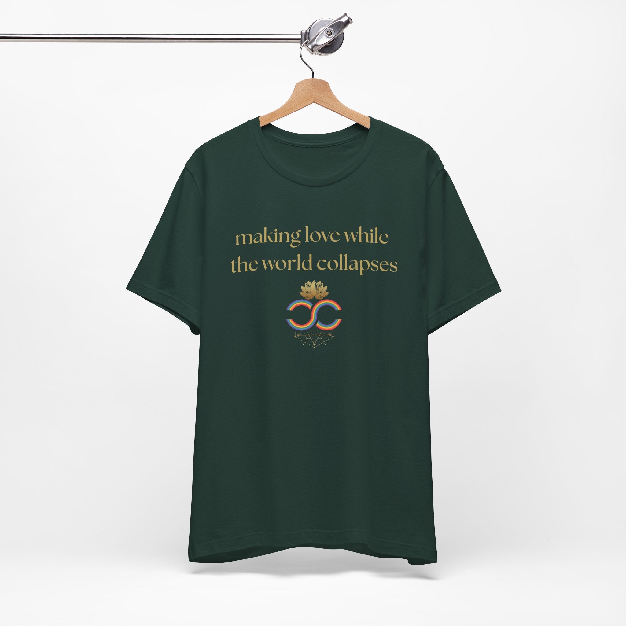 "Making Love While the World Collapses" Unisex T-Shirt