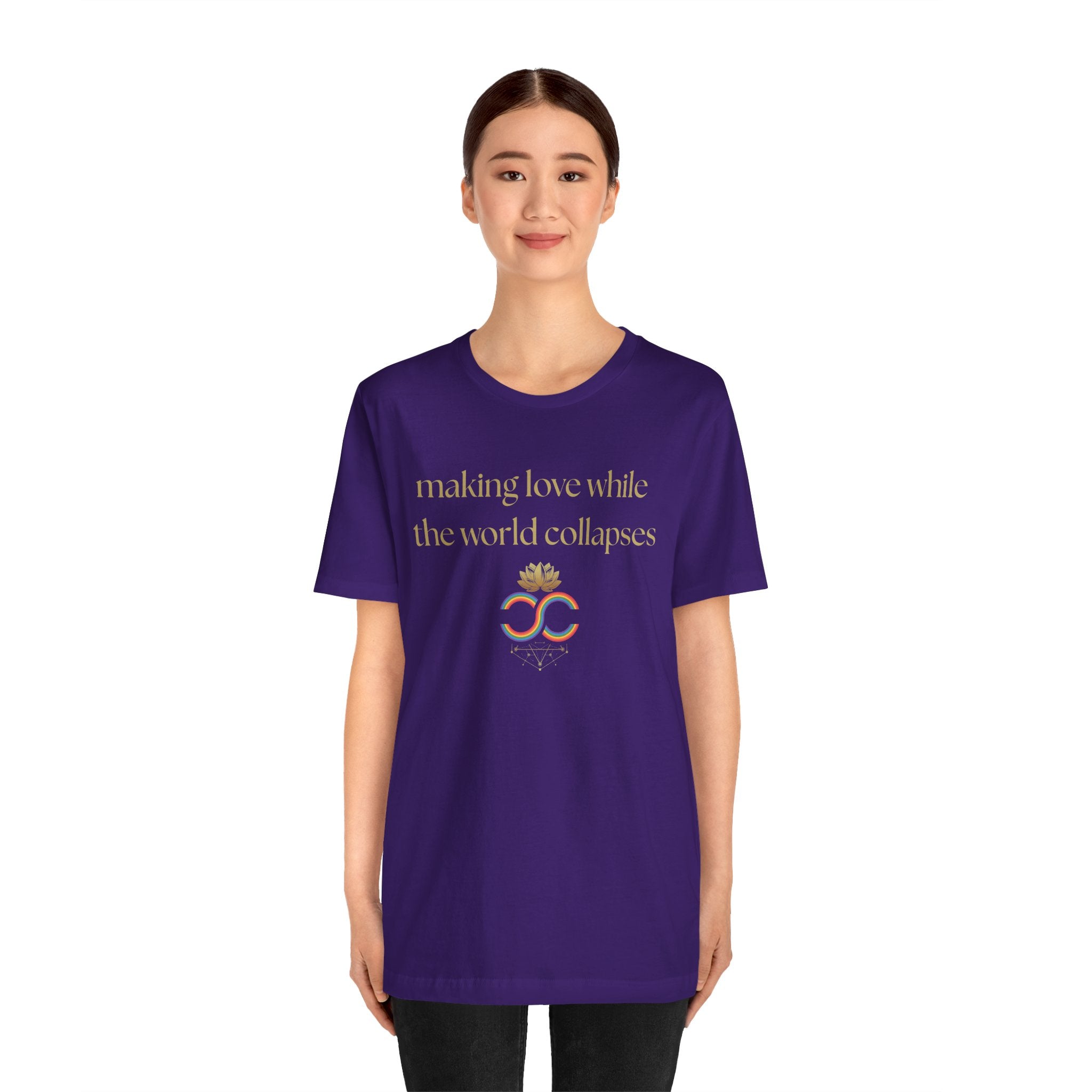 "Making Love While the World Collapses" Unisex T-Shirt