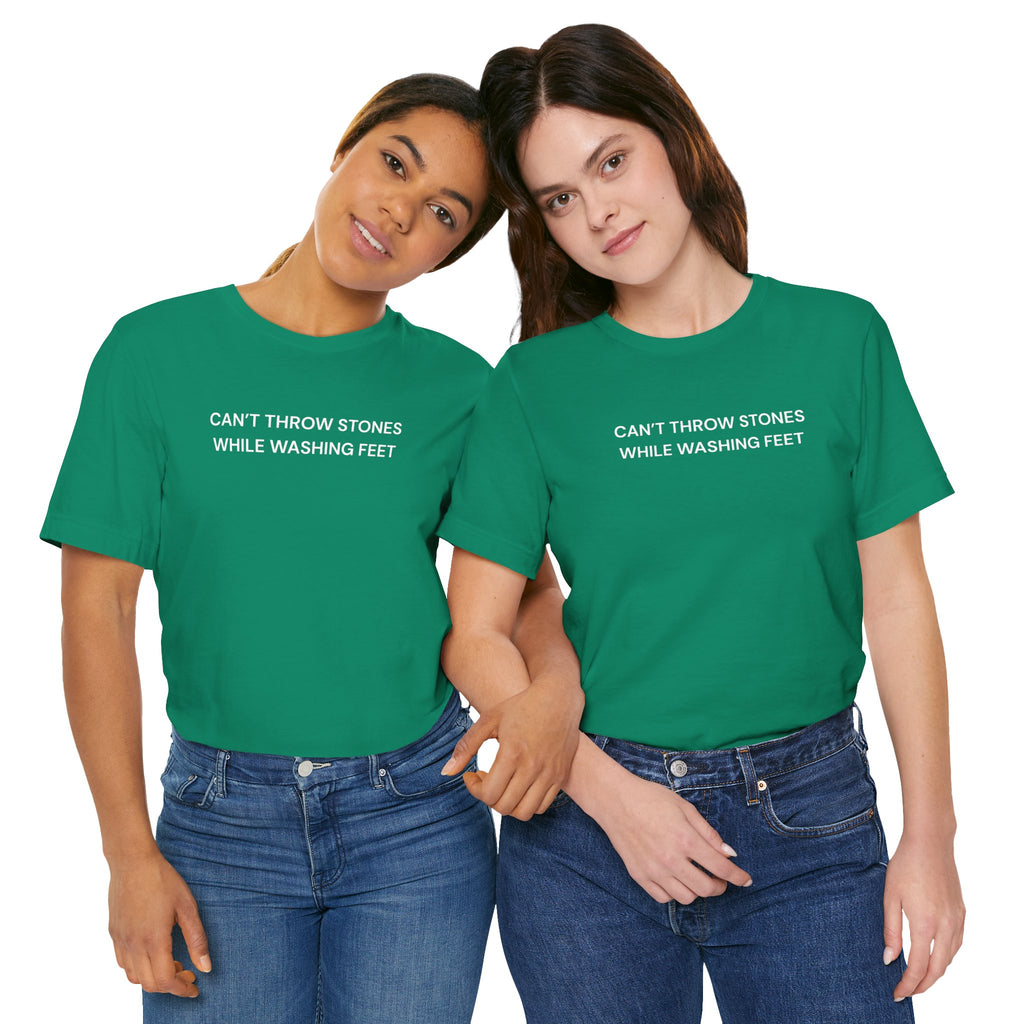"Cant throw stones" Casual Graphic Tee