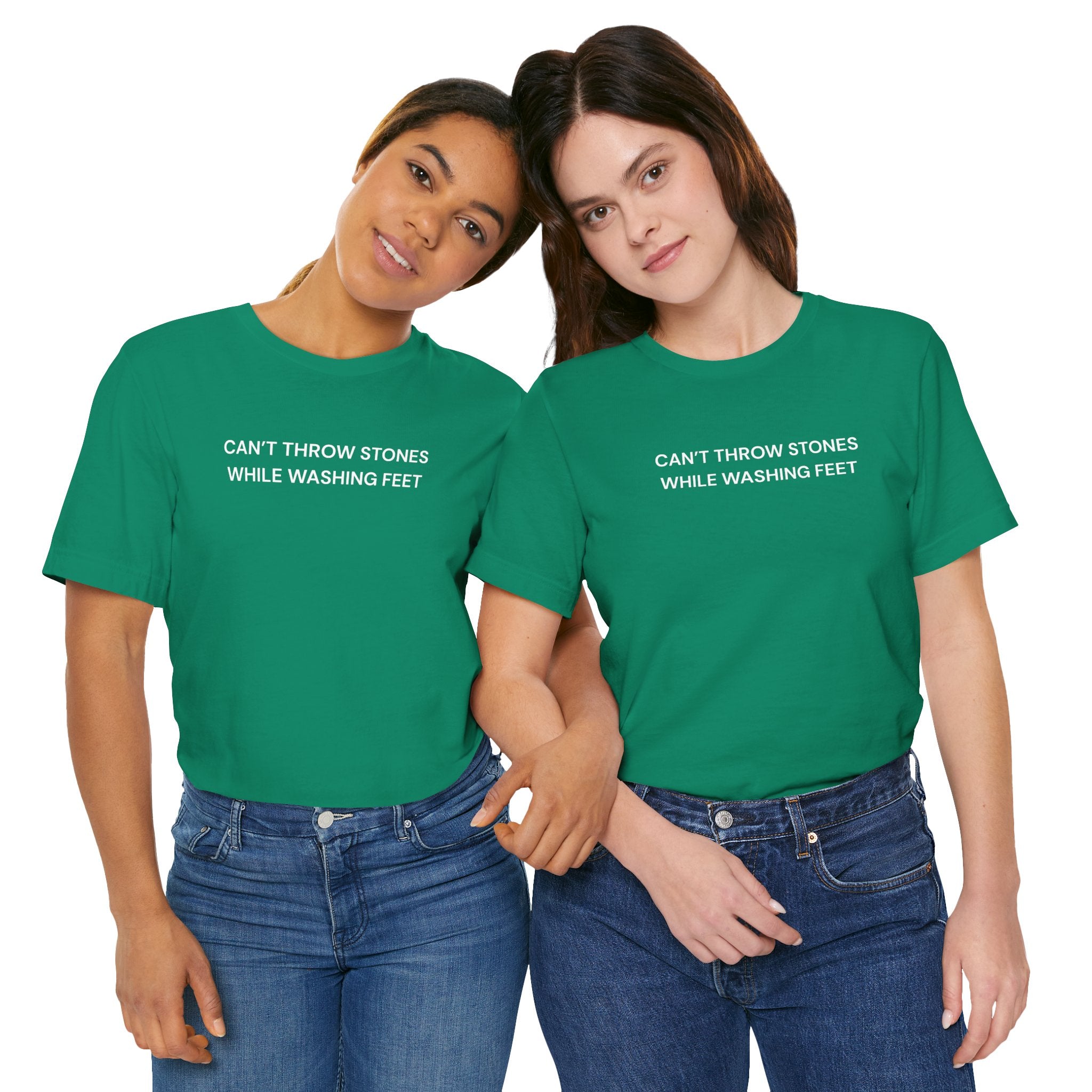 "Cant throw stones" Casual Graphic Tee
