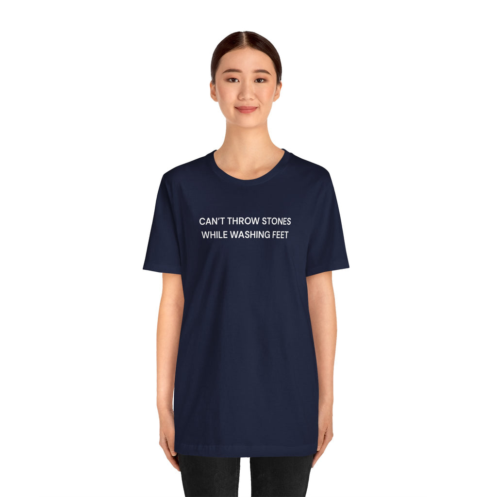 "Cant throw stones" Casual Graphic Tee