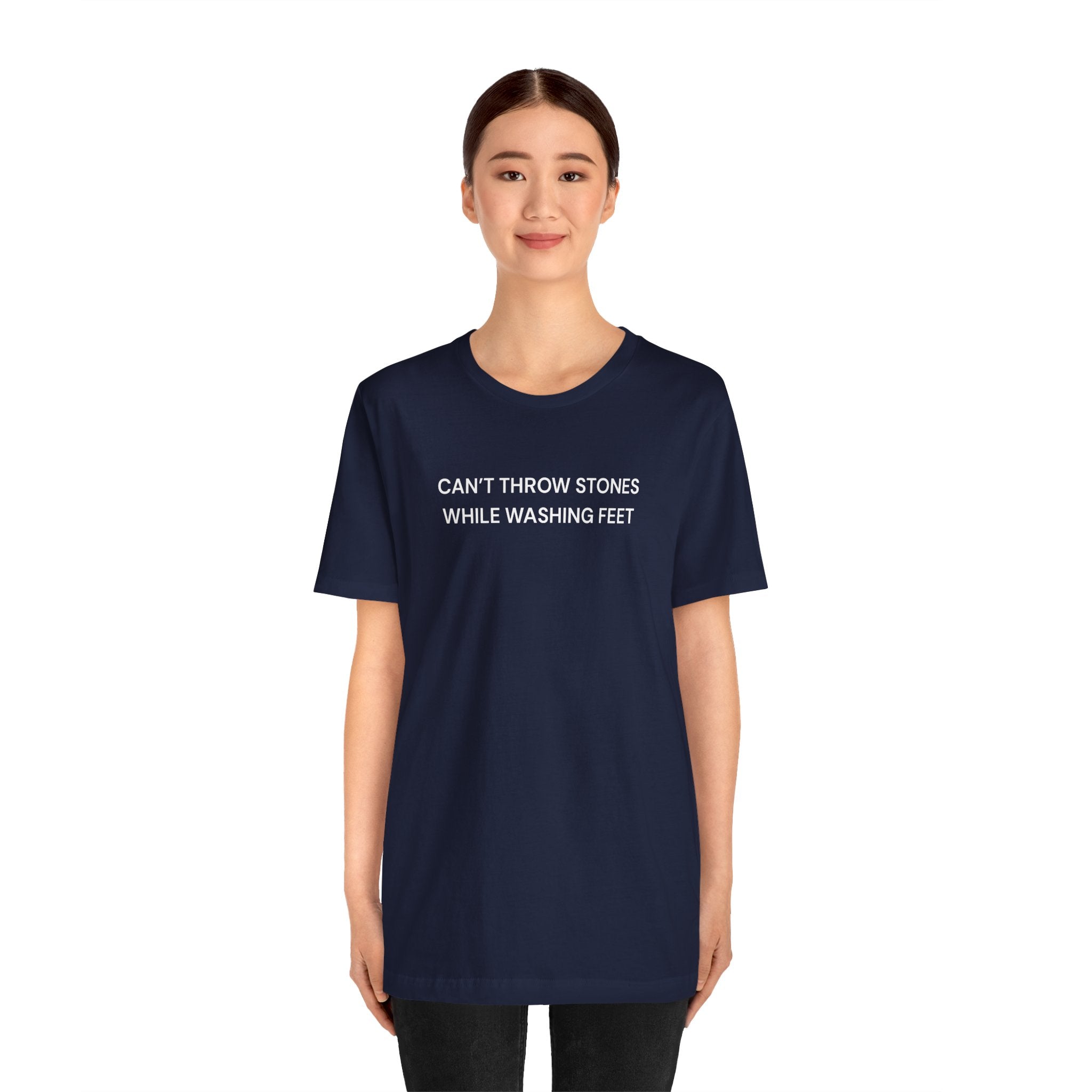 "Cant throw stones" Casual Graphic Tee