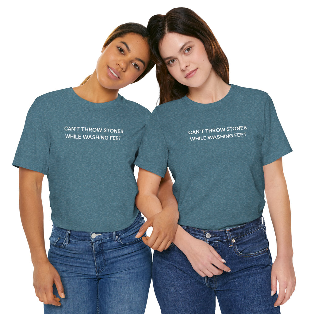 "Cant throw stones" Casual Graphic Tee