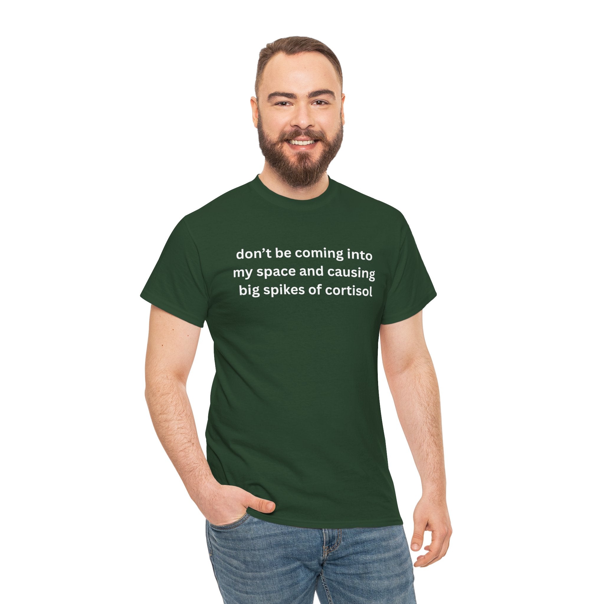 Casual Unisex Heavy Cotton Tee - "Don't be coming into my space"