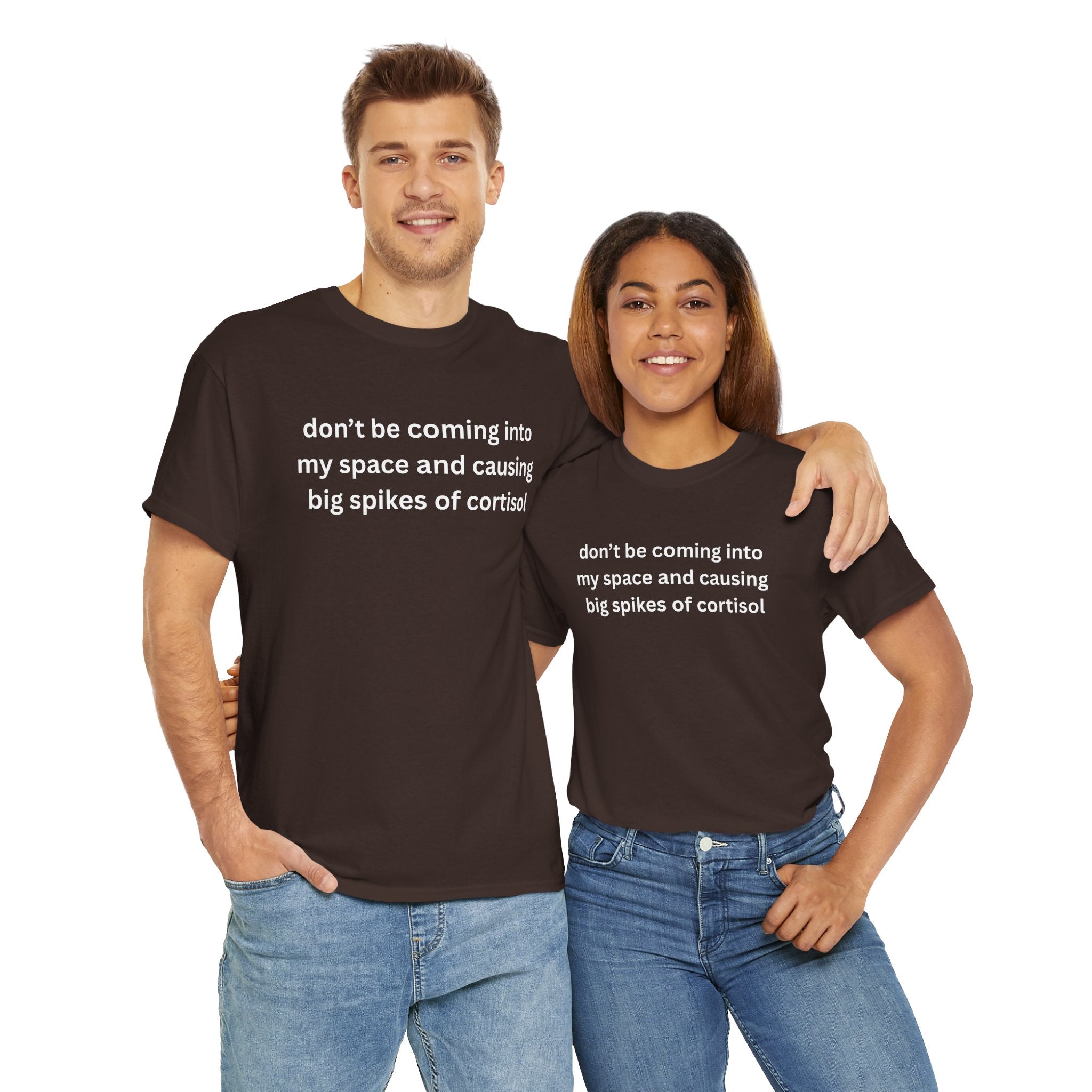 Casual Unisex Heavy Cotton Tee - "Don't be coming into my space"