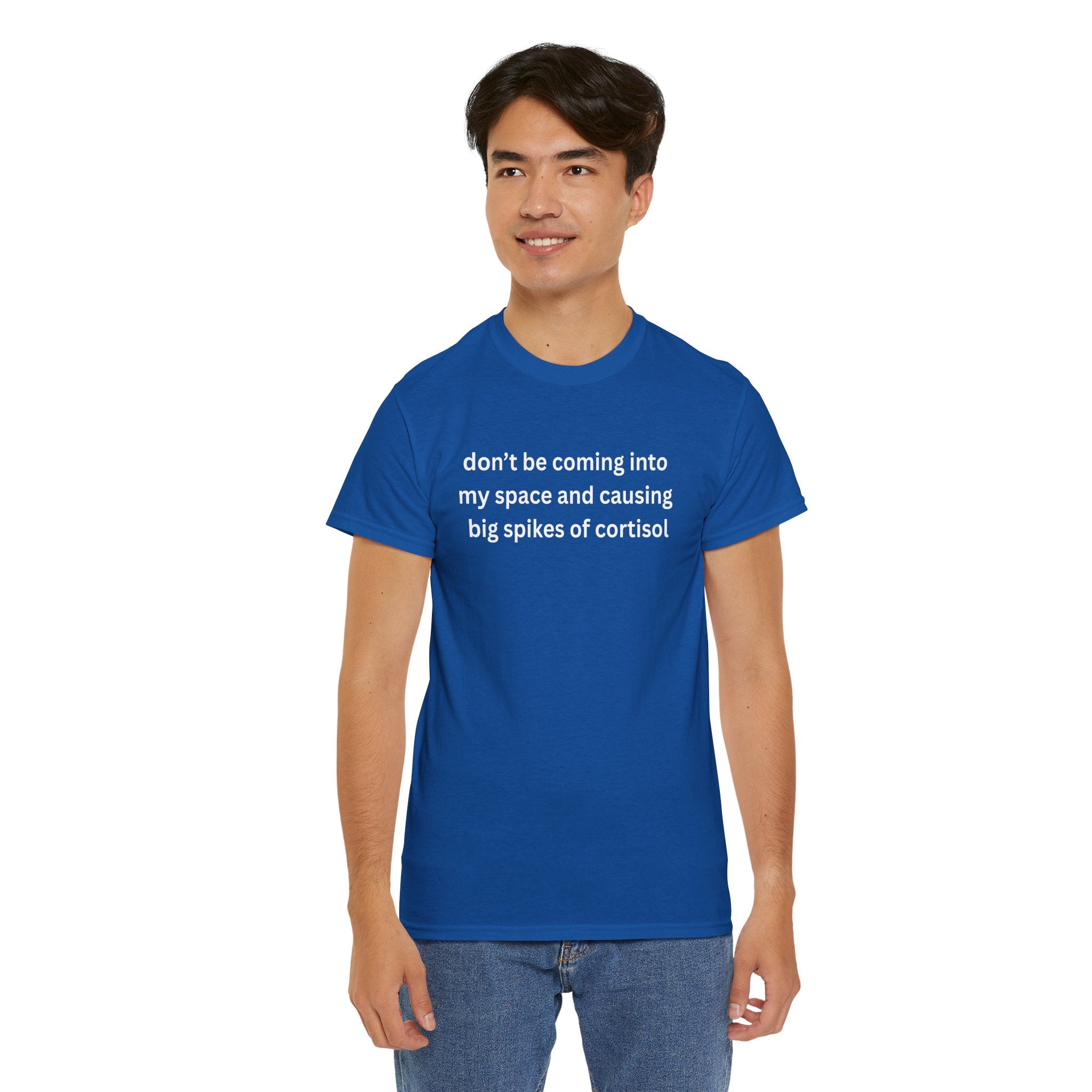 Casual Unisex Heavy Cotton Tee - "Don't be coming into my space"