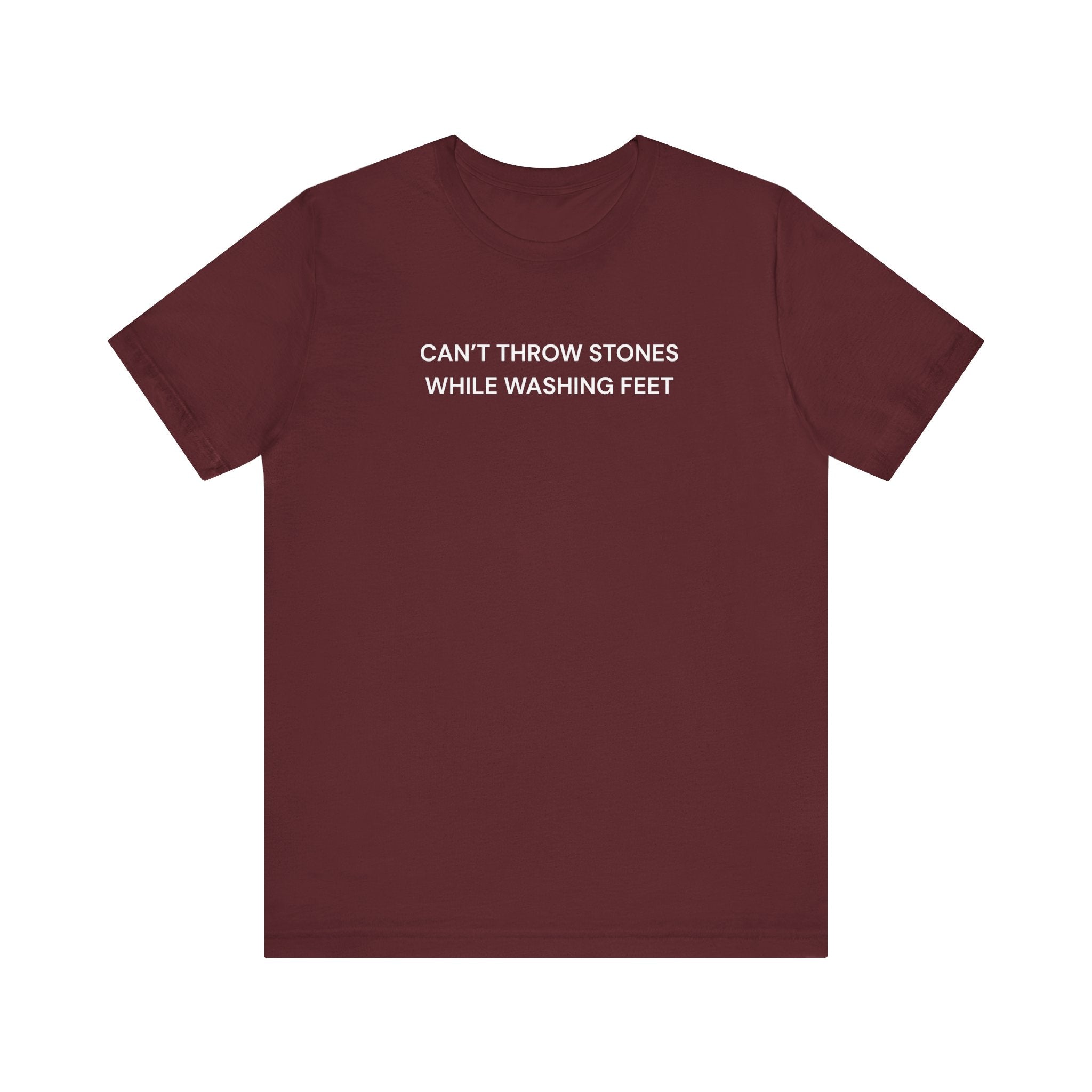 "Cant throw stones" Casual Graphic Tee