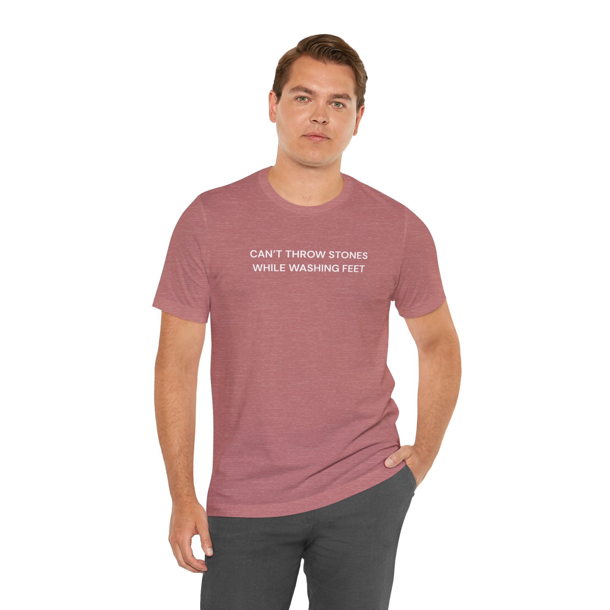 "Cant throw stones" Casual Graphic Tee
