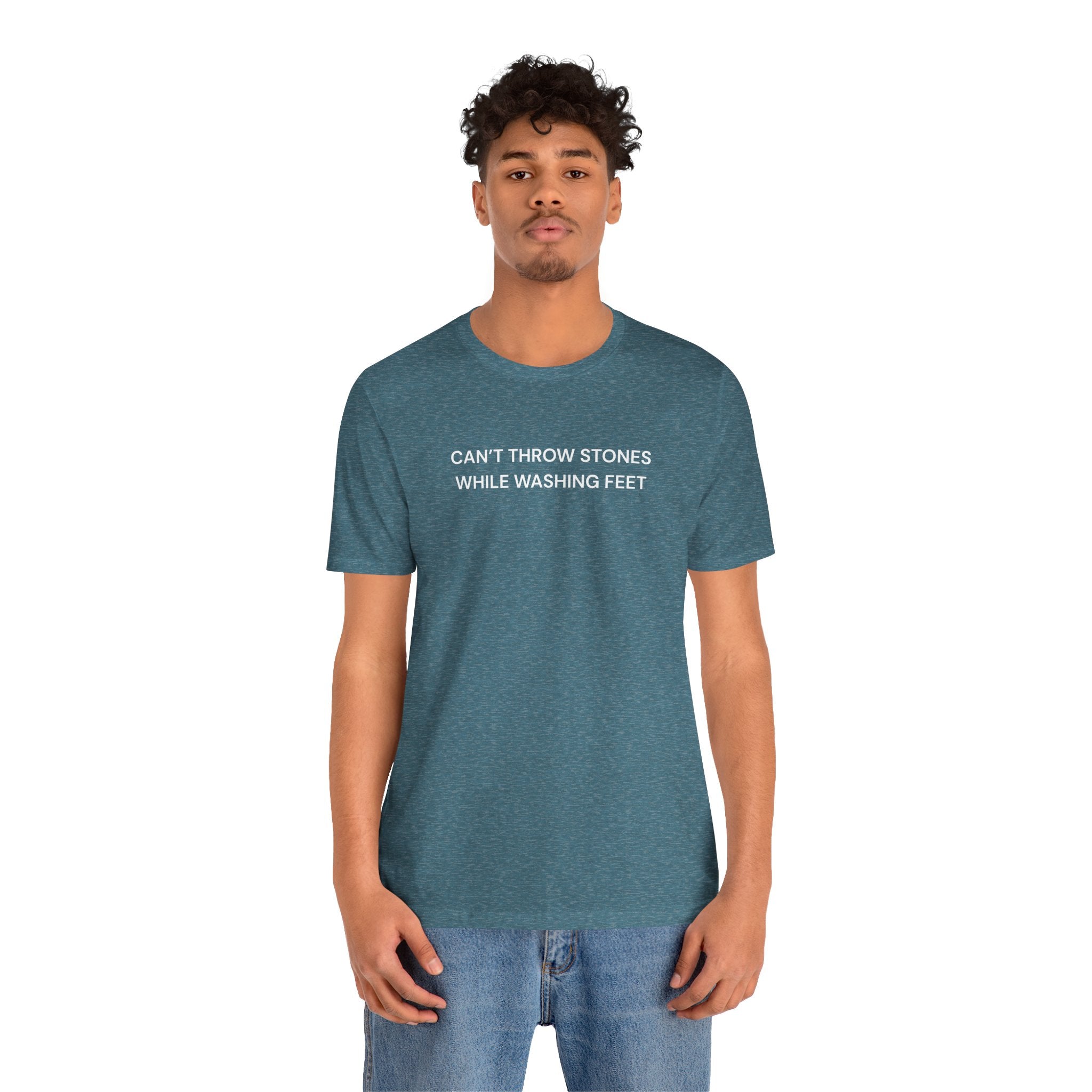 "Cant throw stones" Casual Graphic Tee