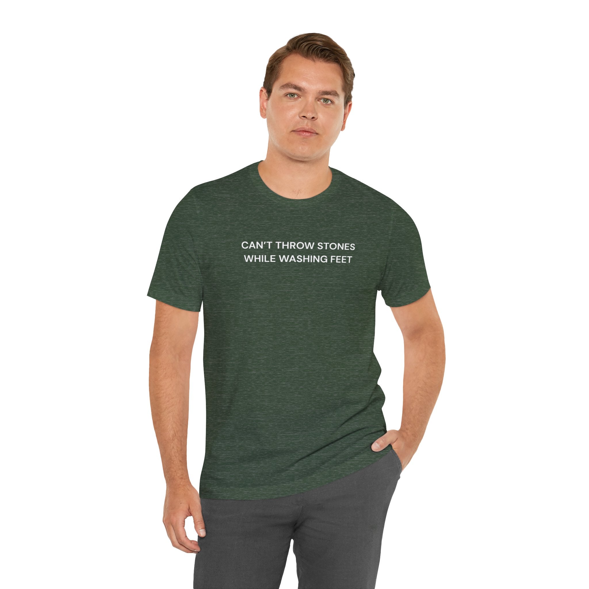 "Cant throw stones" Casual Graphic Tee