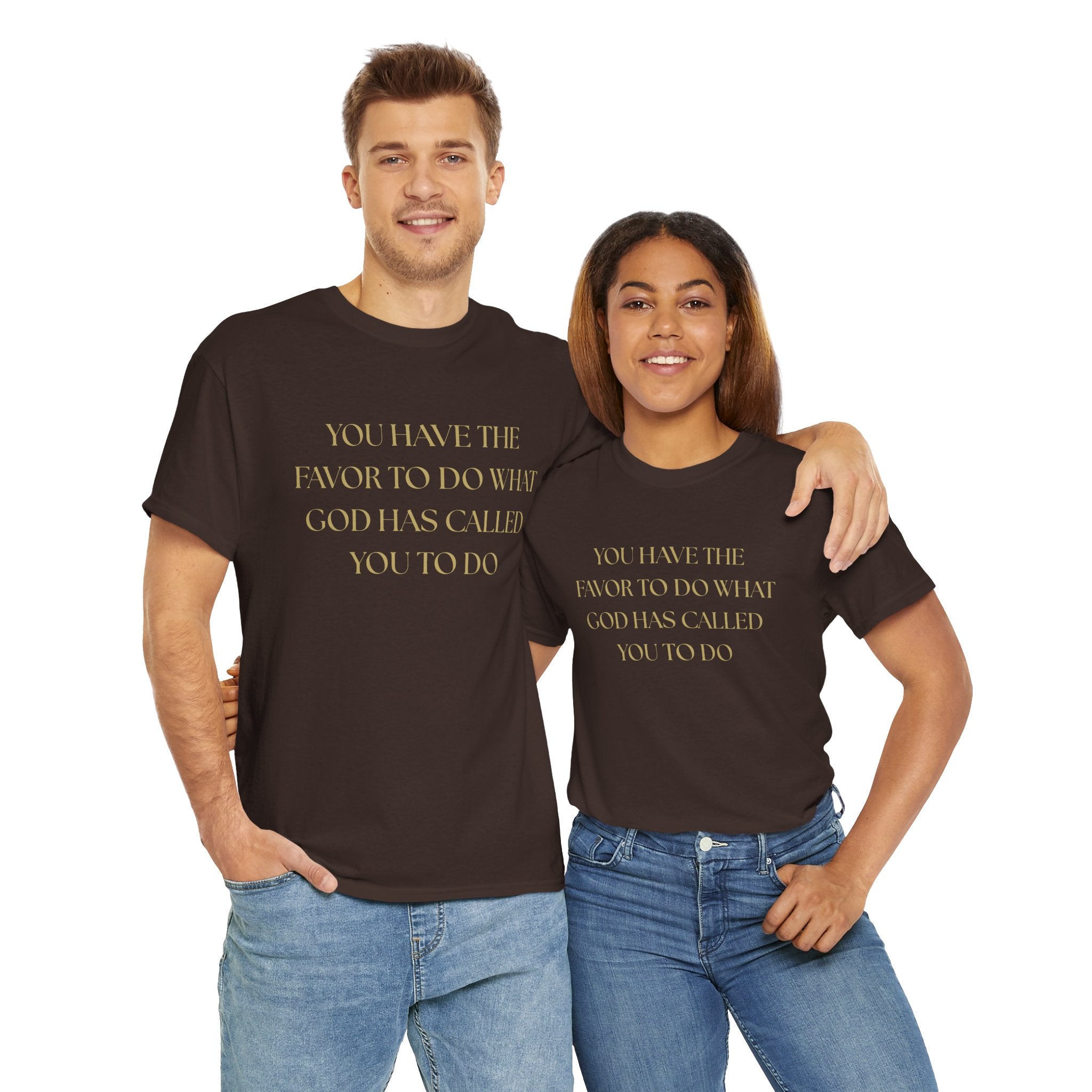 Inspirational Unisex Heavy Cotton Tee - "You Have the Favor"