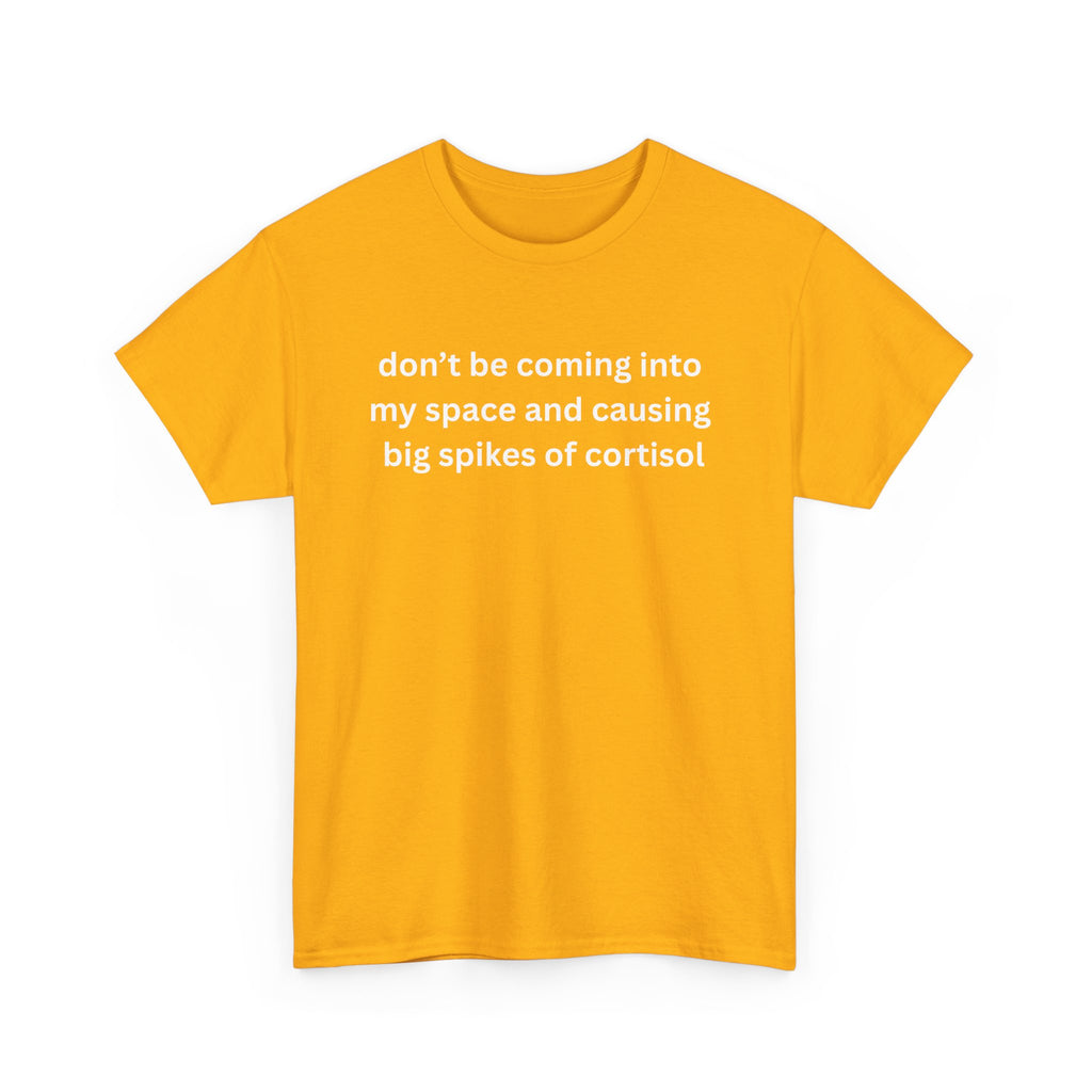Casual Unisex Heavy Cotton Tee - "Don't be coming into my space"