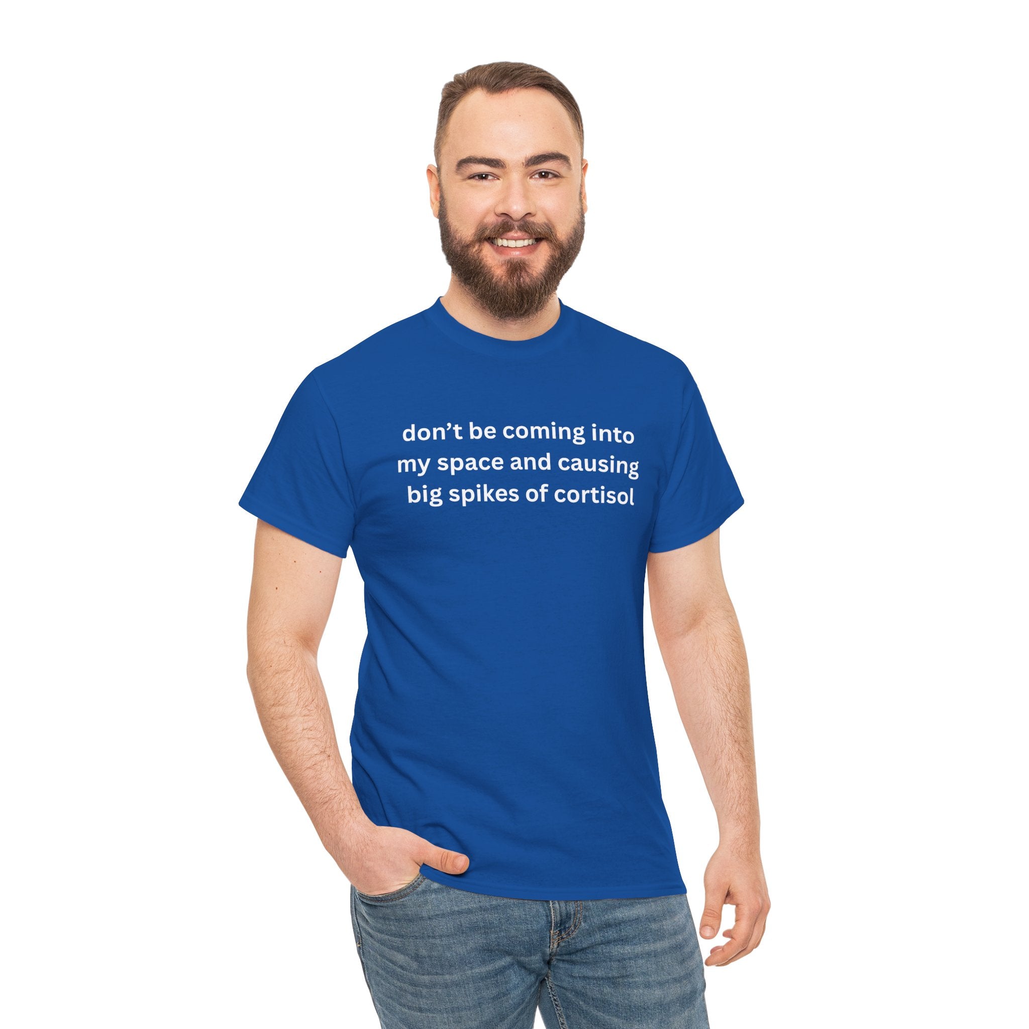 Casual Unisex Heavy Cotton Tee - "Don't be coming into my space"