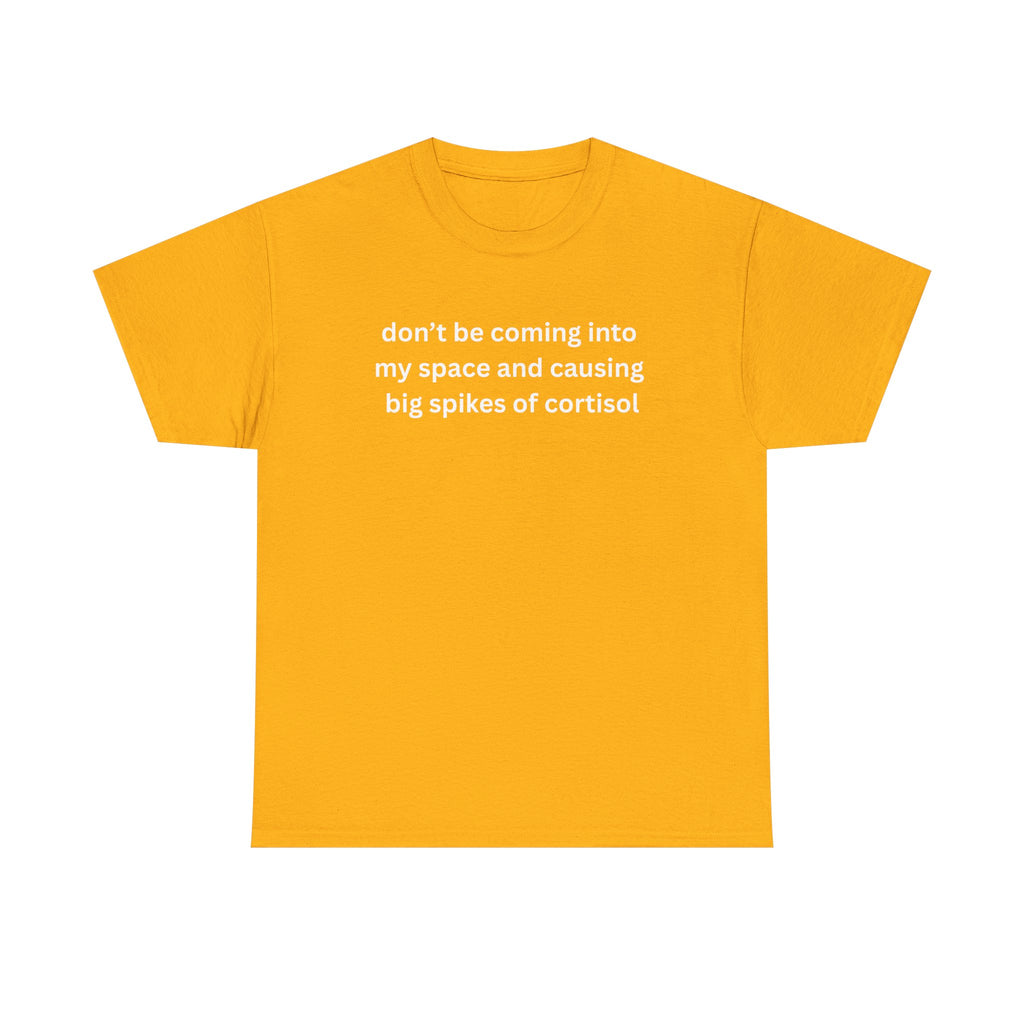 Casual Unisex Heavy Cotton Tee - "Don't be coming into my space"