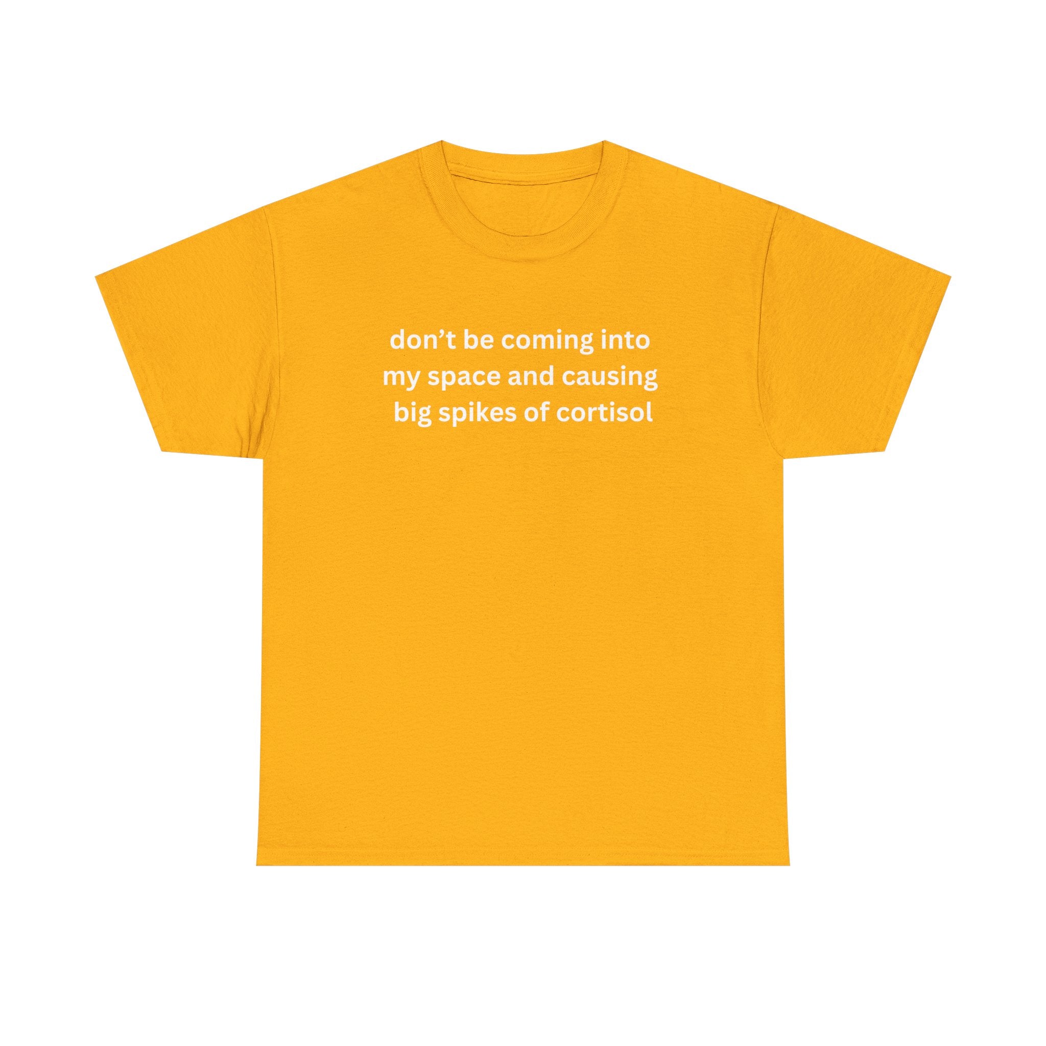Casual Unisex Heavy Cotton Tee - "Don't be coming into my space"
