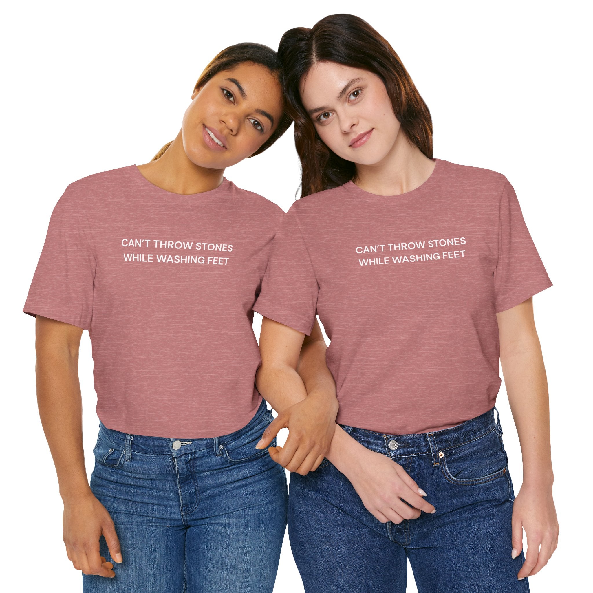 "Cant throw stones" Casual Graphic Tee