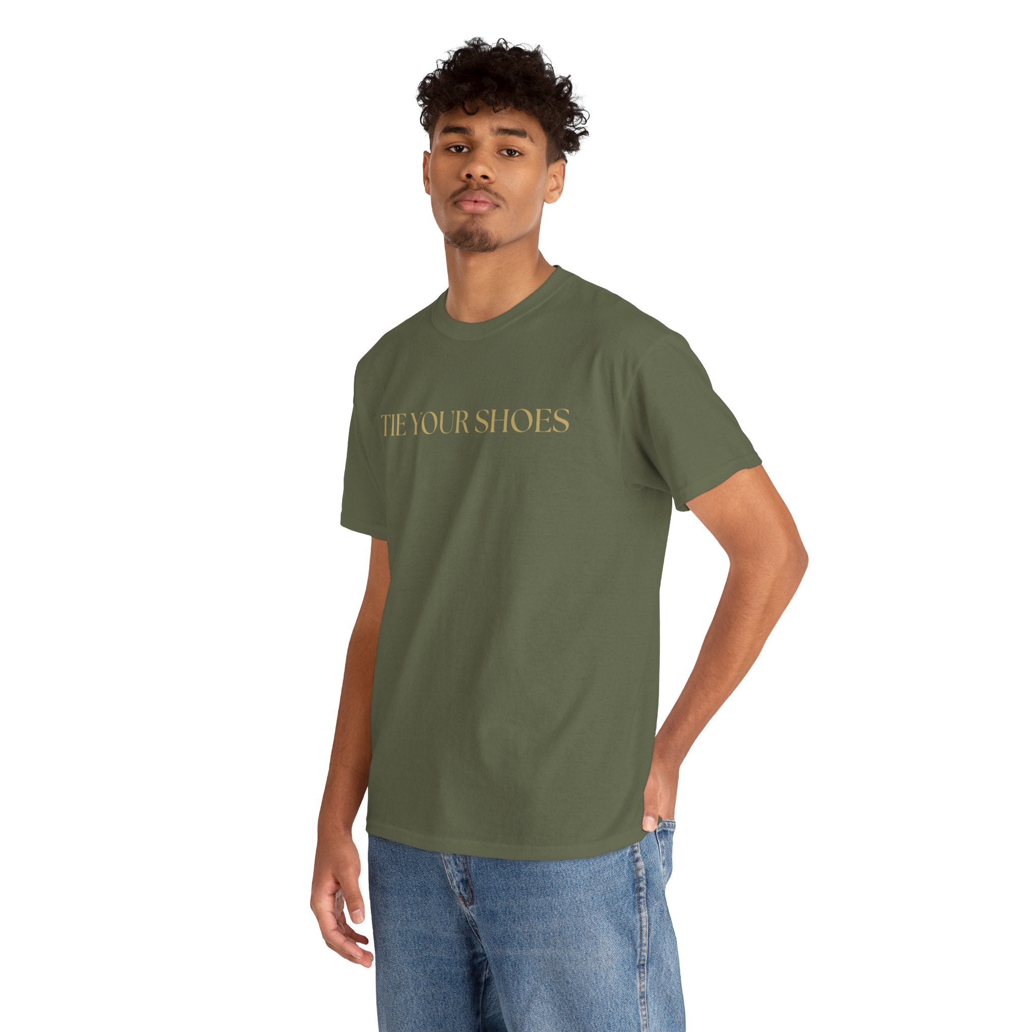 Unisex Heavy Cotton Tee "Tie your shoes"