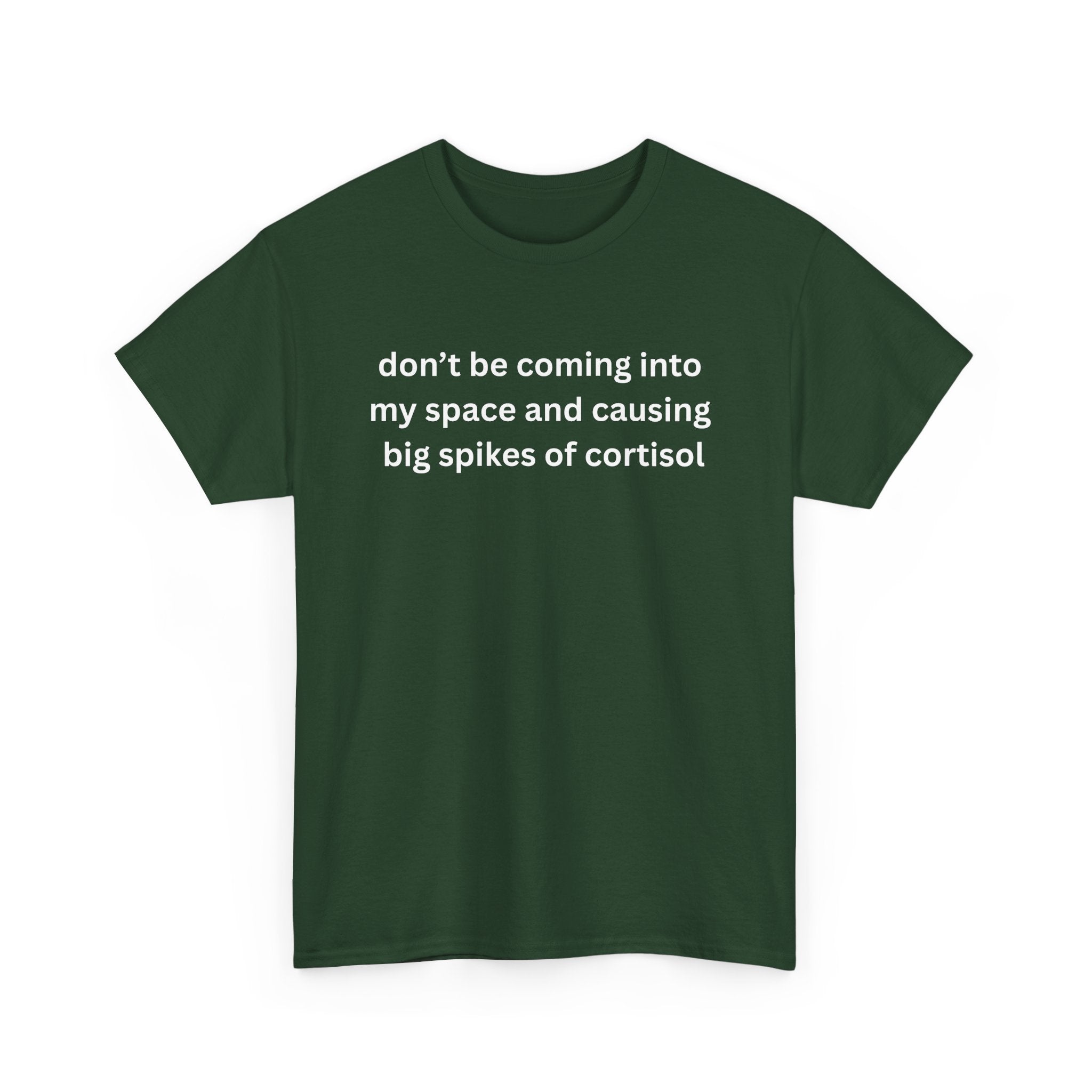 Casual Unisex Heavy Cotton Tee - "Don't be coming into my space"