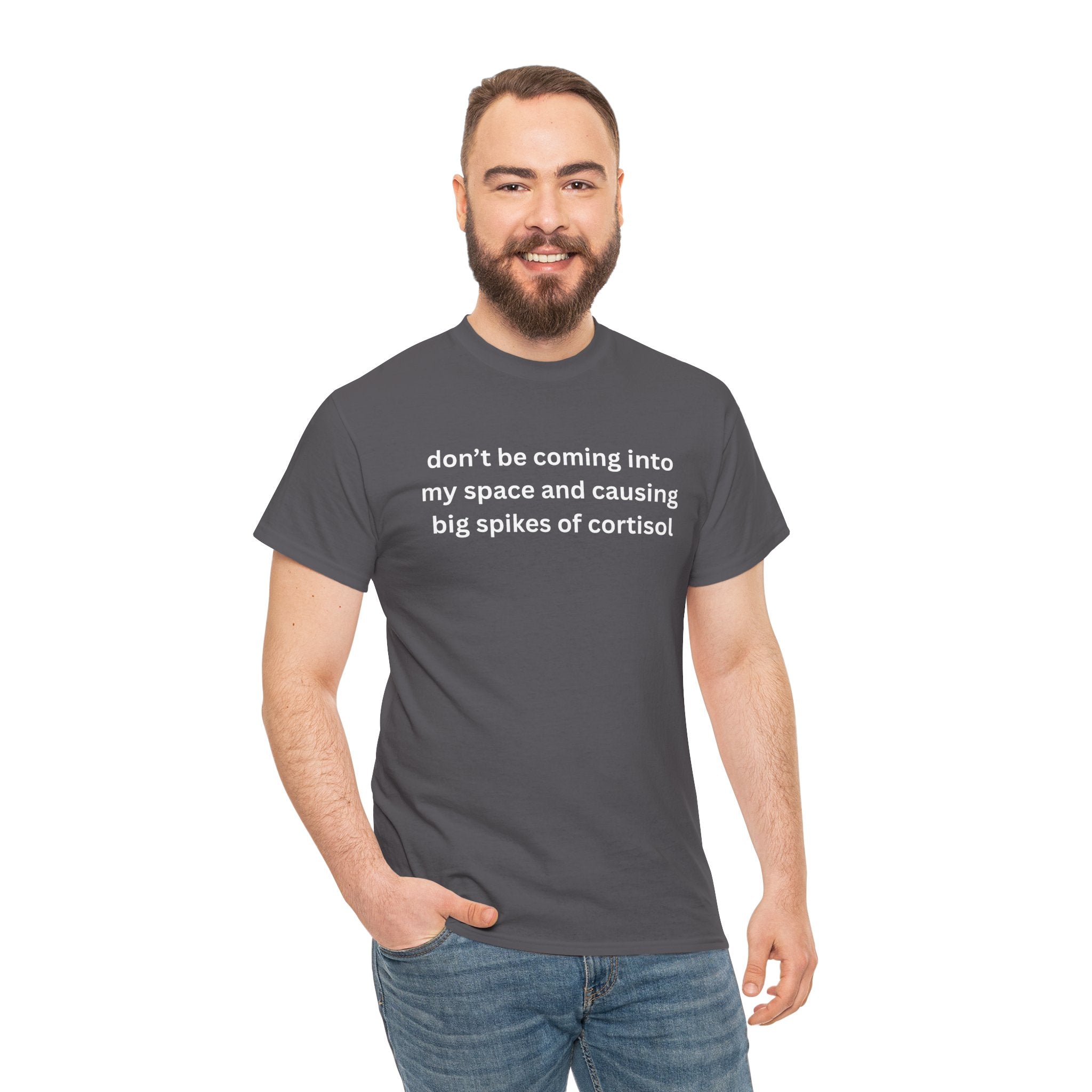 Casual Unisex Heavy Cotton Tee - "Don't be coming into my space"