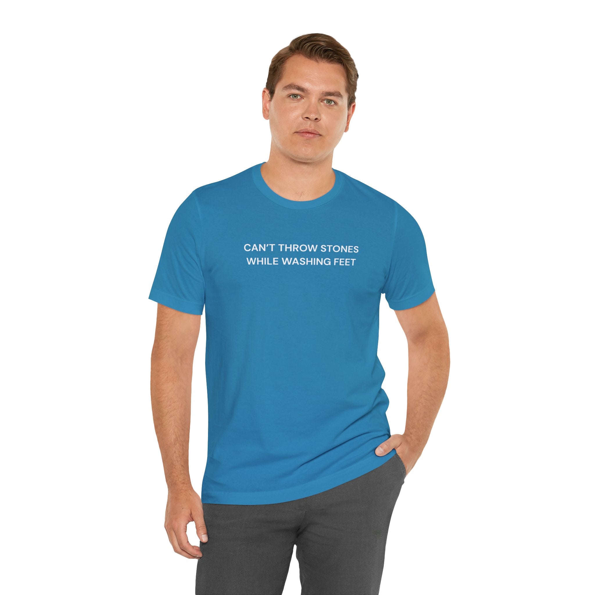 "Cant throw stones" Casual Graphic Tee