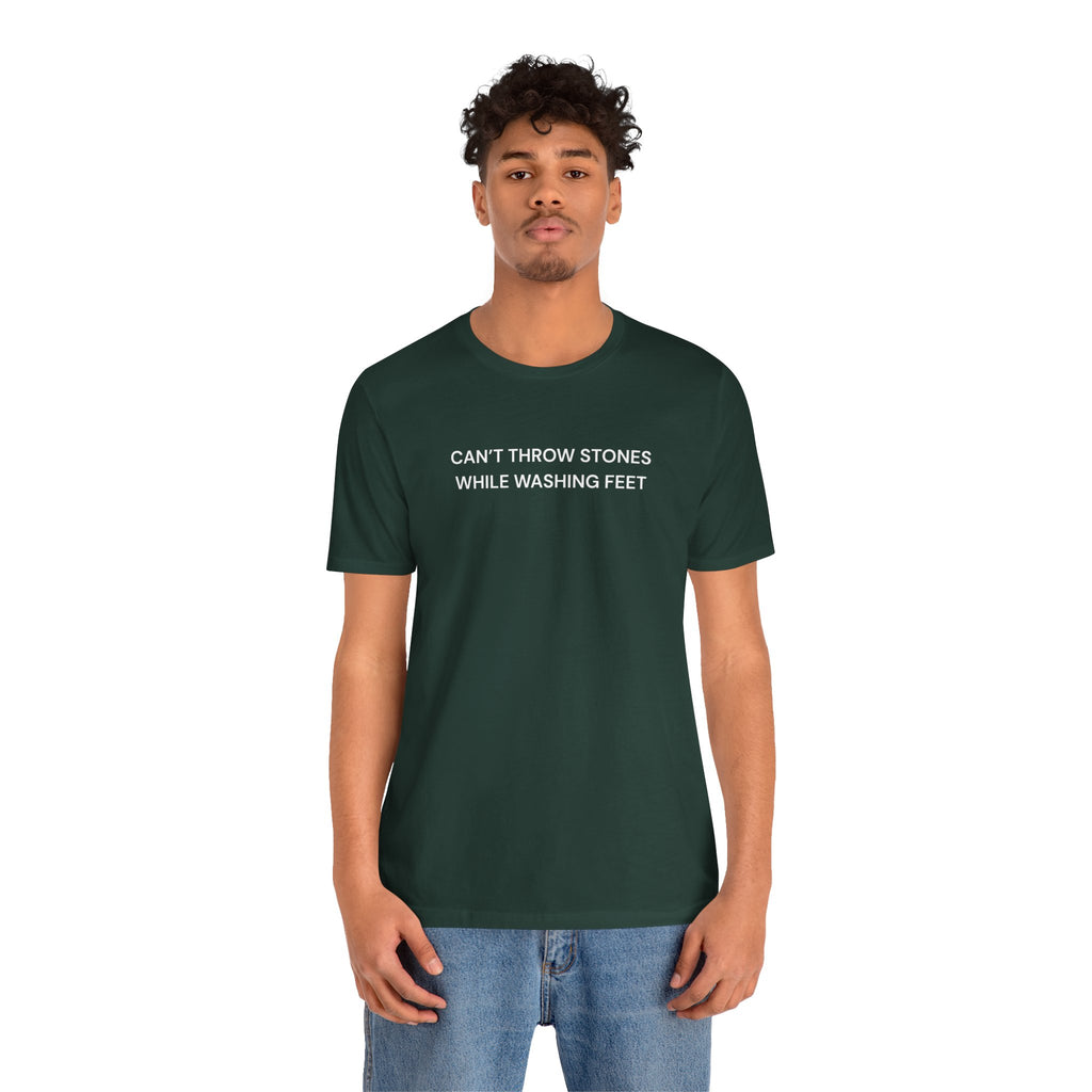 "Cant throw stones" Casual Graphic Tee