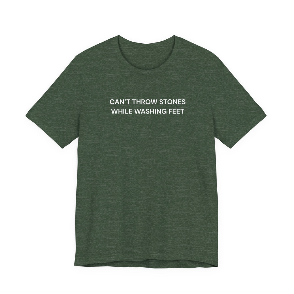 "Cant throw stones" Casual Graphic Tee