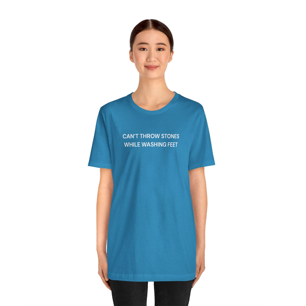 "Cant throw stones" Casual Graphic Tee