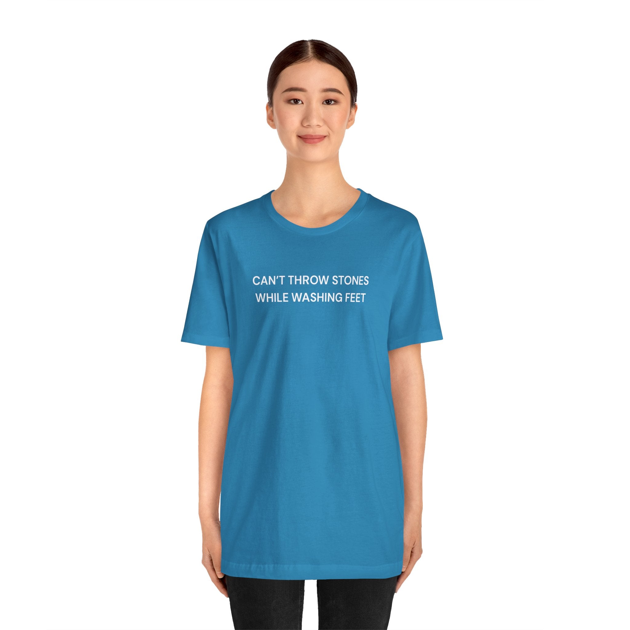 "Cant throw stones" Casual Graphic Tee
