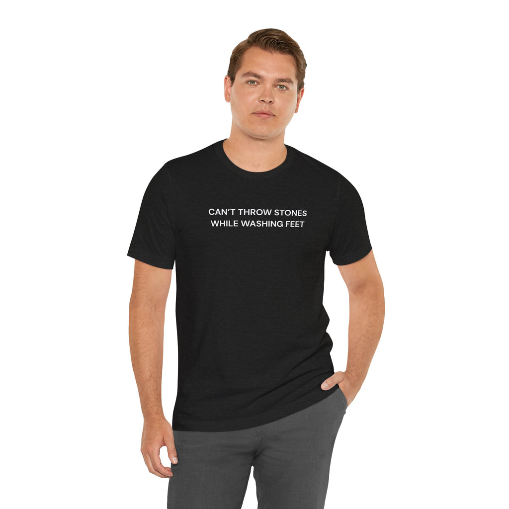 "Cant throw stones" Casual Graphic Tee