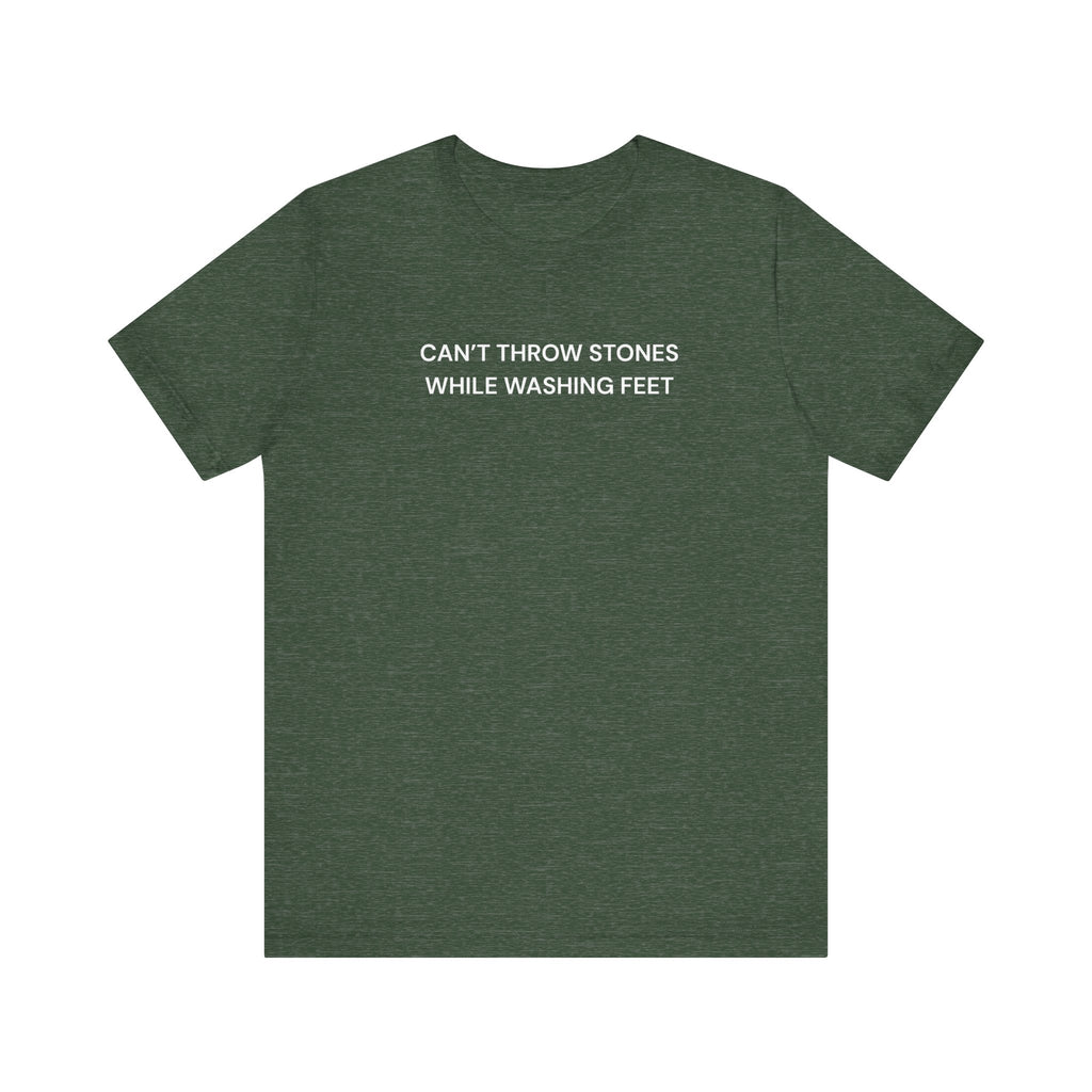 "Cant throw stones" Casual Graphic Tee