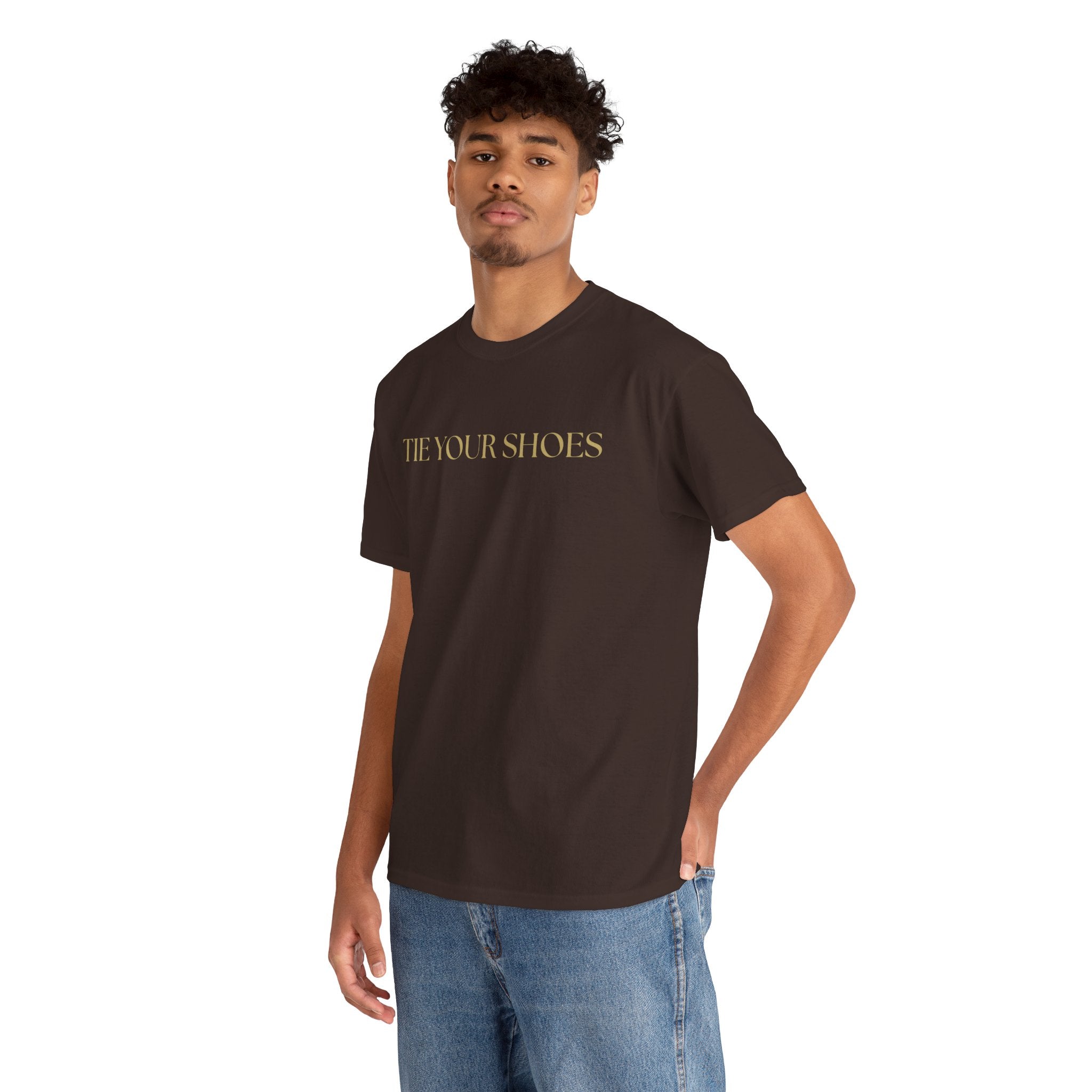 Unisex Heavy Cotton Tee "Tie your shoes"
