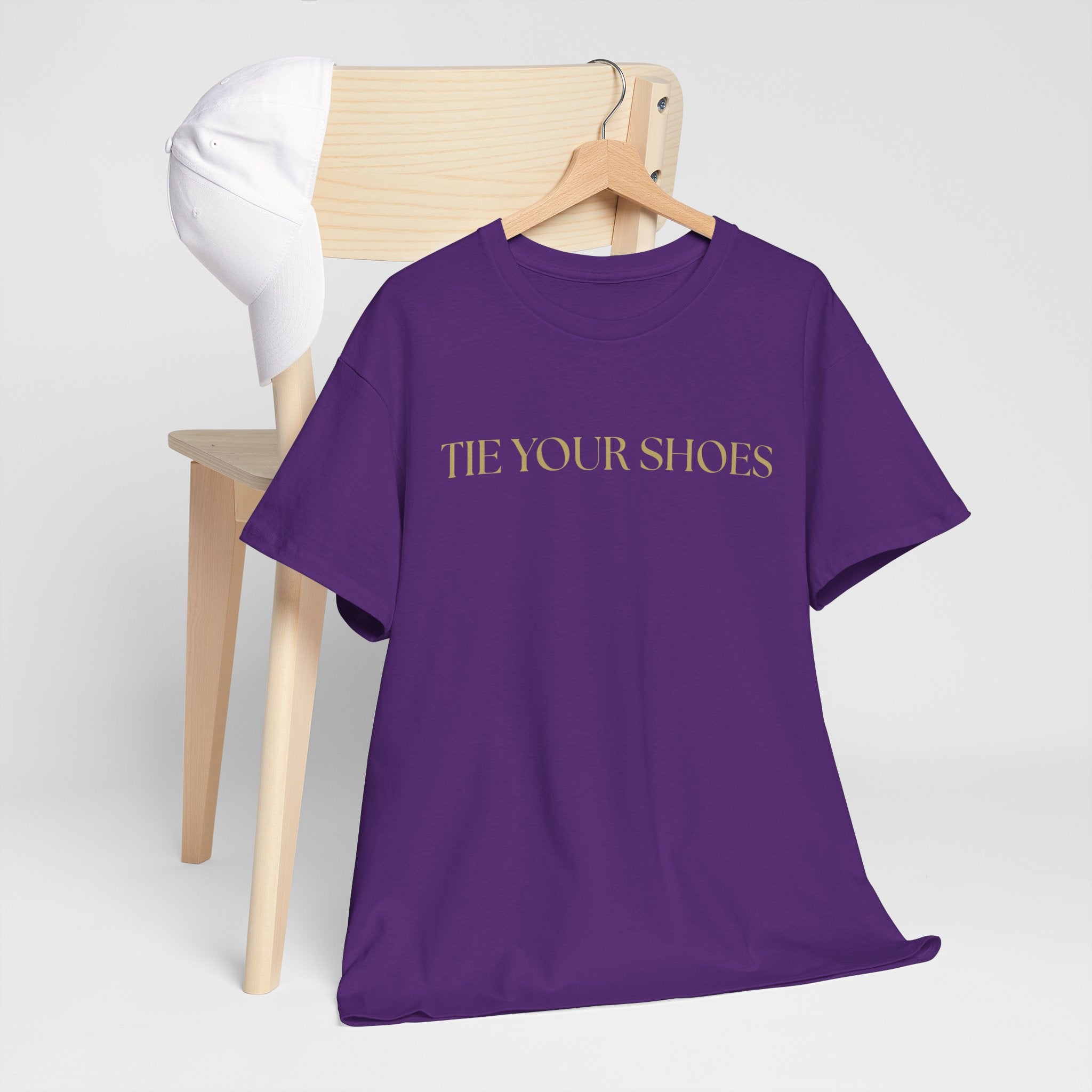 Unisex Heavy Cotton Tee "Tie your shoes"