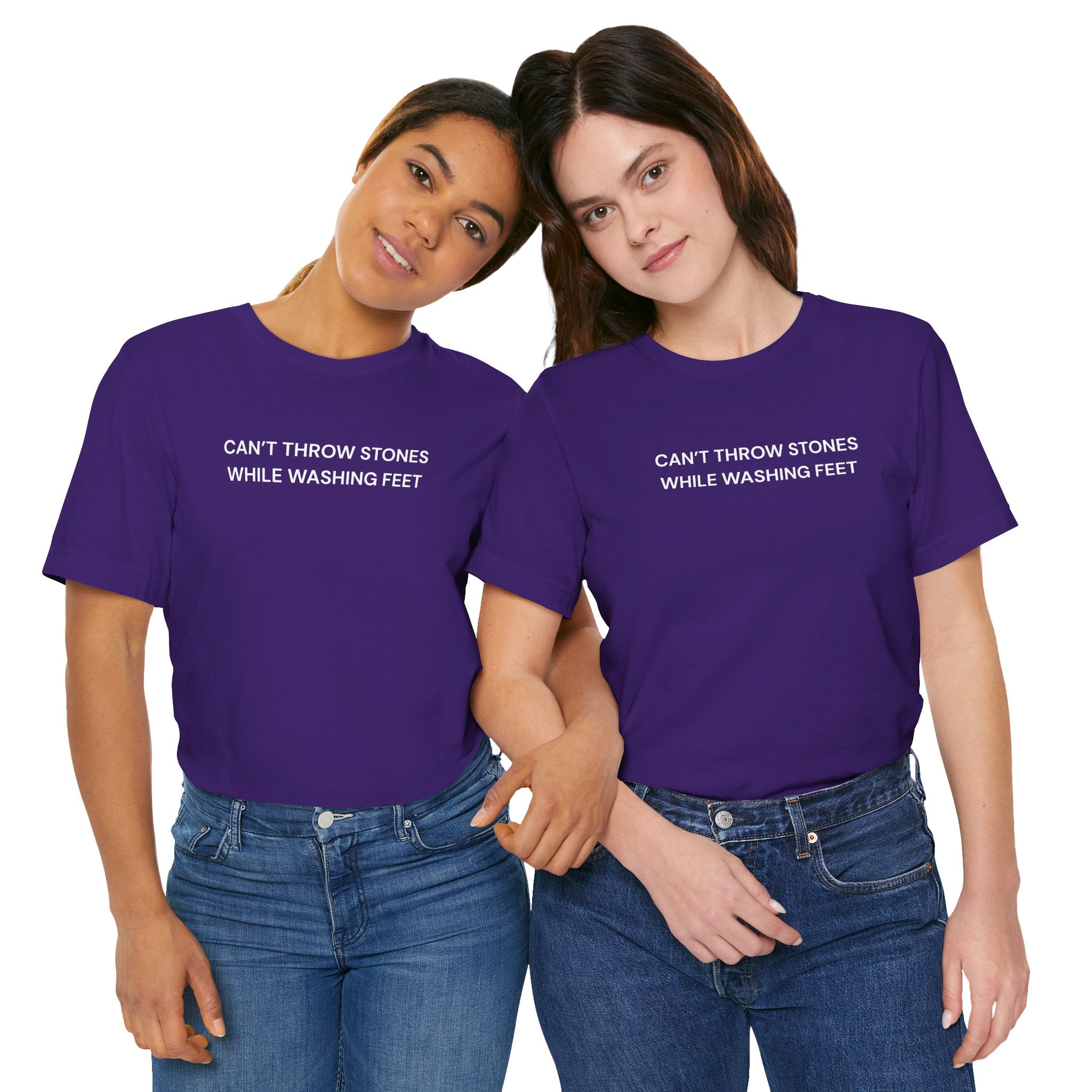 "Cant throw stones" Casual Graphic Tee
