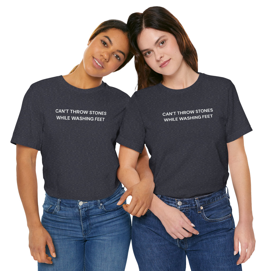 "Cant throw stones" Casual Graphic Tee