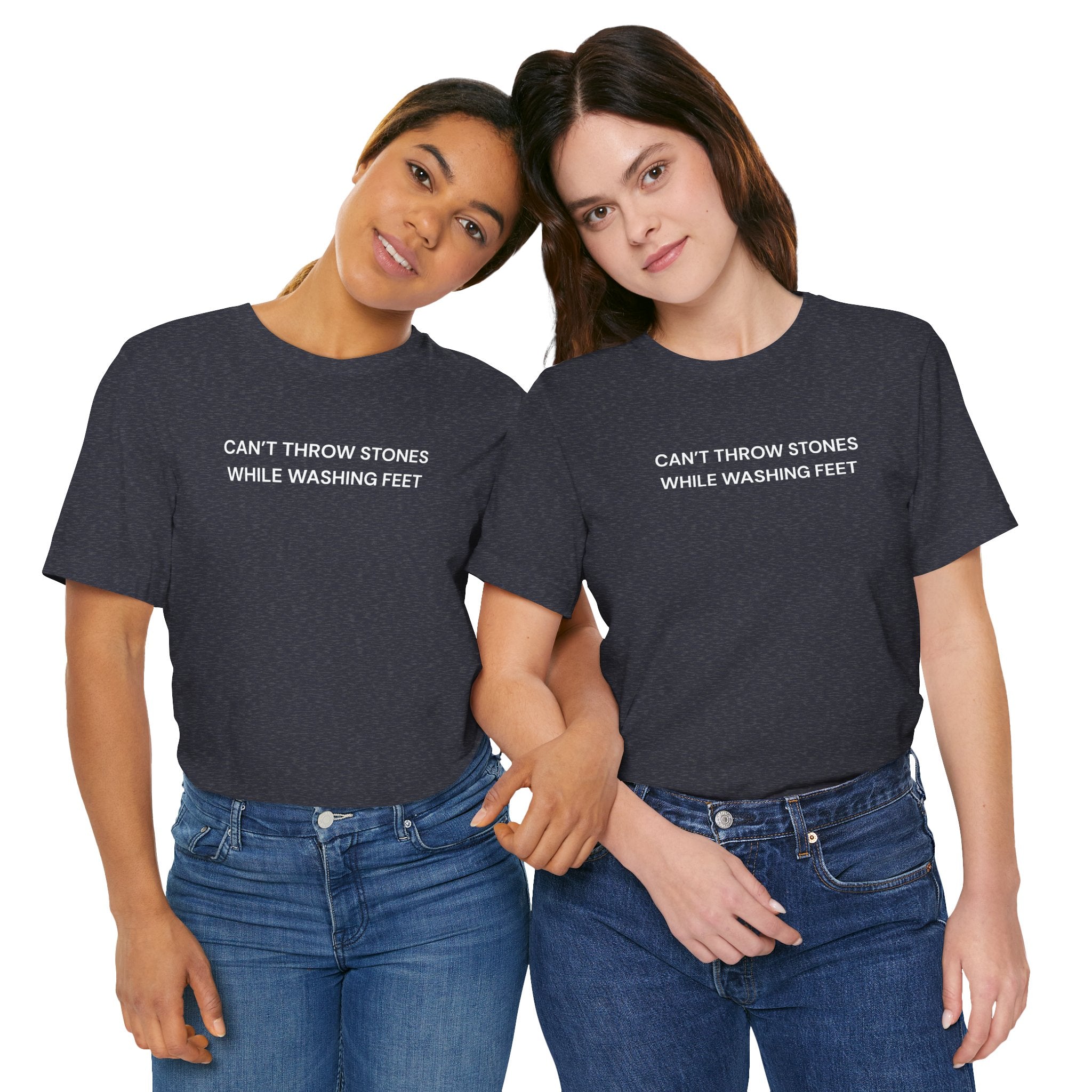 "Cant throw stones" Casual Graphic Tee