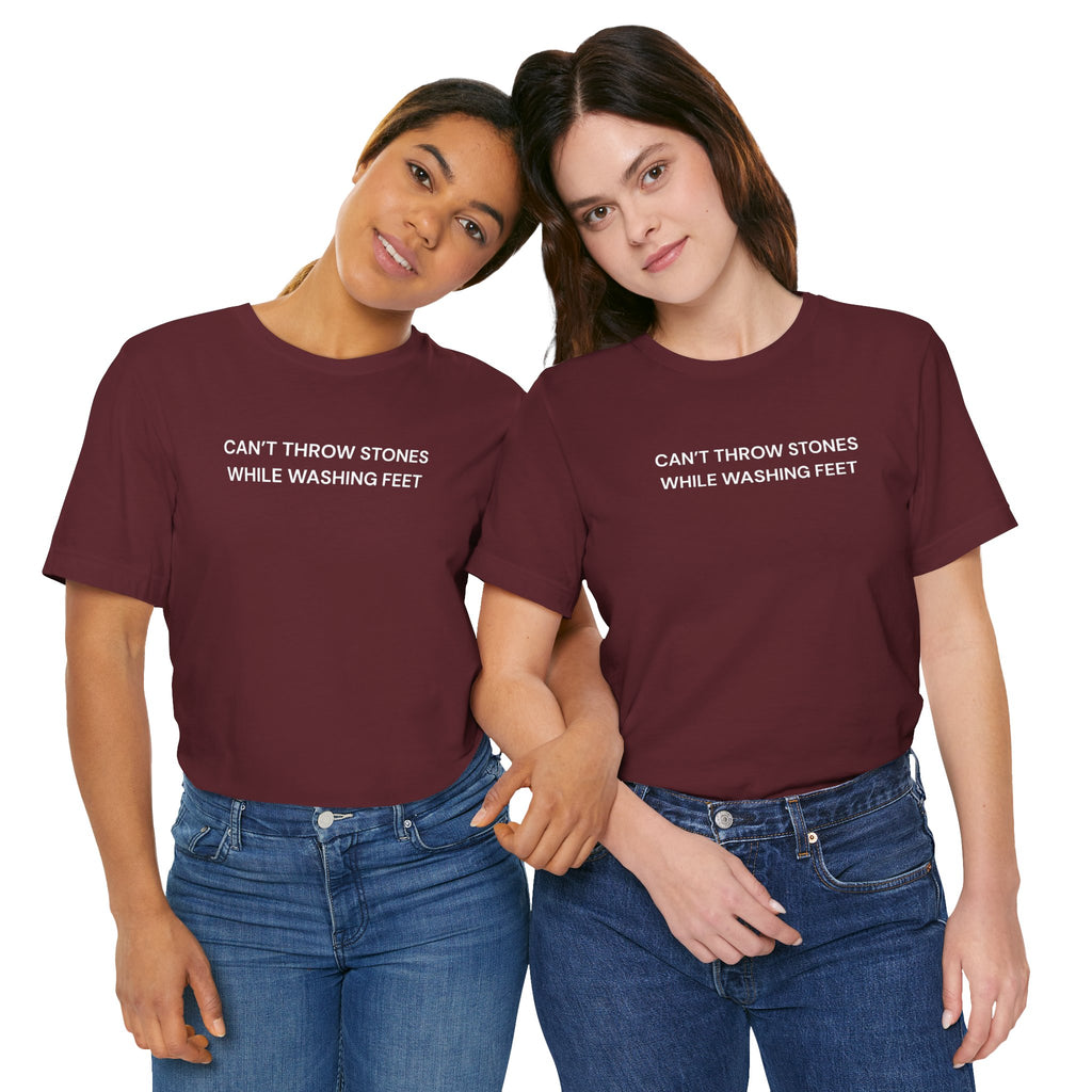 "Cant throw stones" Casual Graphic Tee
