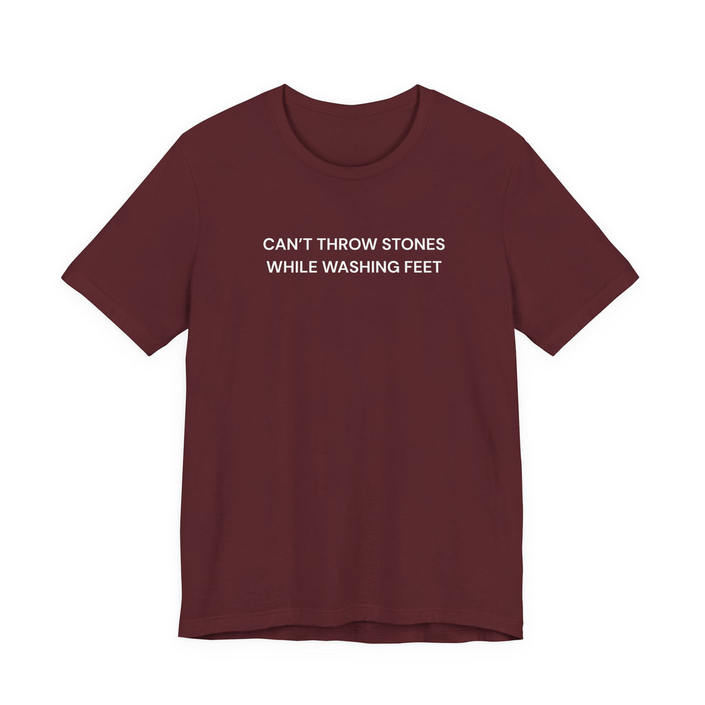 "Cant throw stones" Casual Graphic Tee