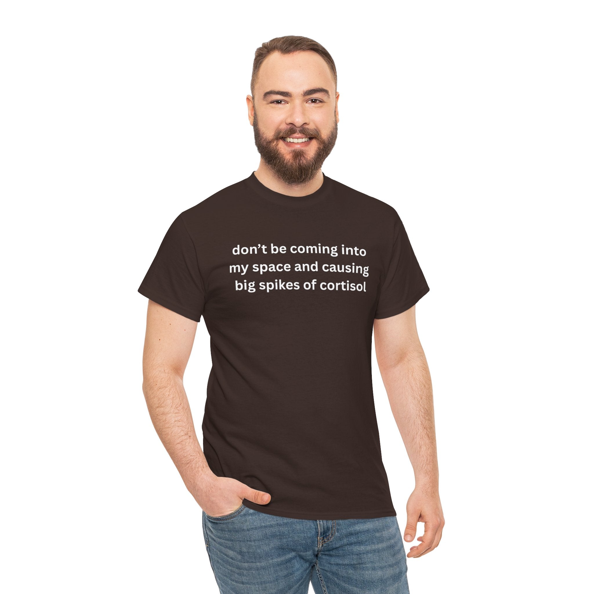 Casual Unisex Heavy Cotton Tee - "Don't be coming into my space"