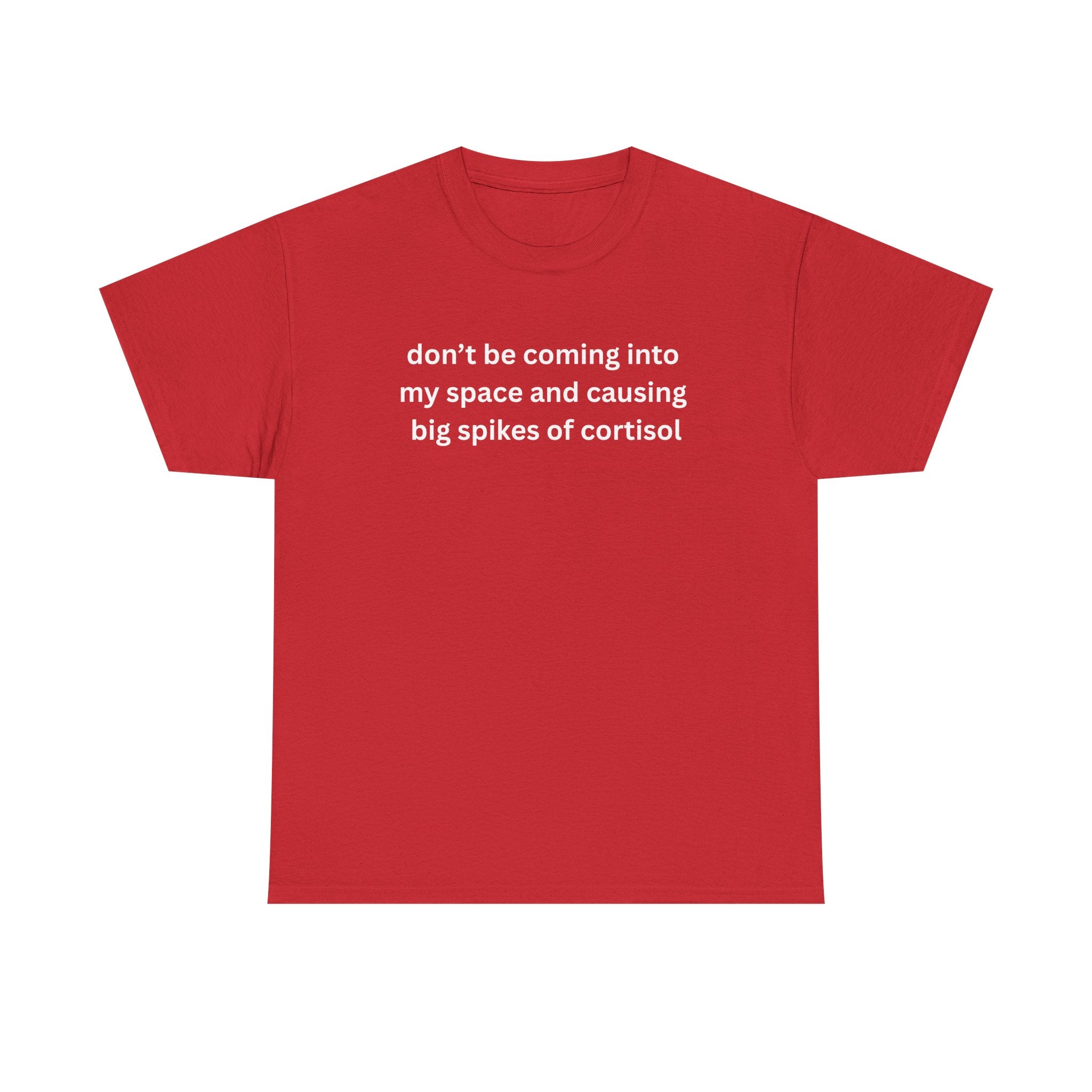 Casual Unisex Heavy Cotton Tee - "Don't be coming into my space"