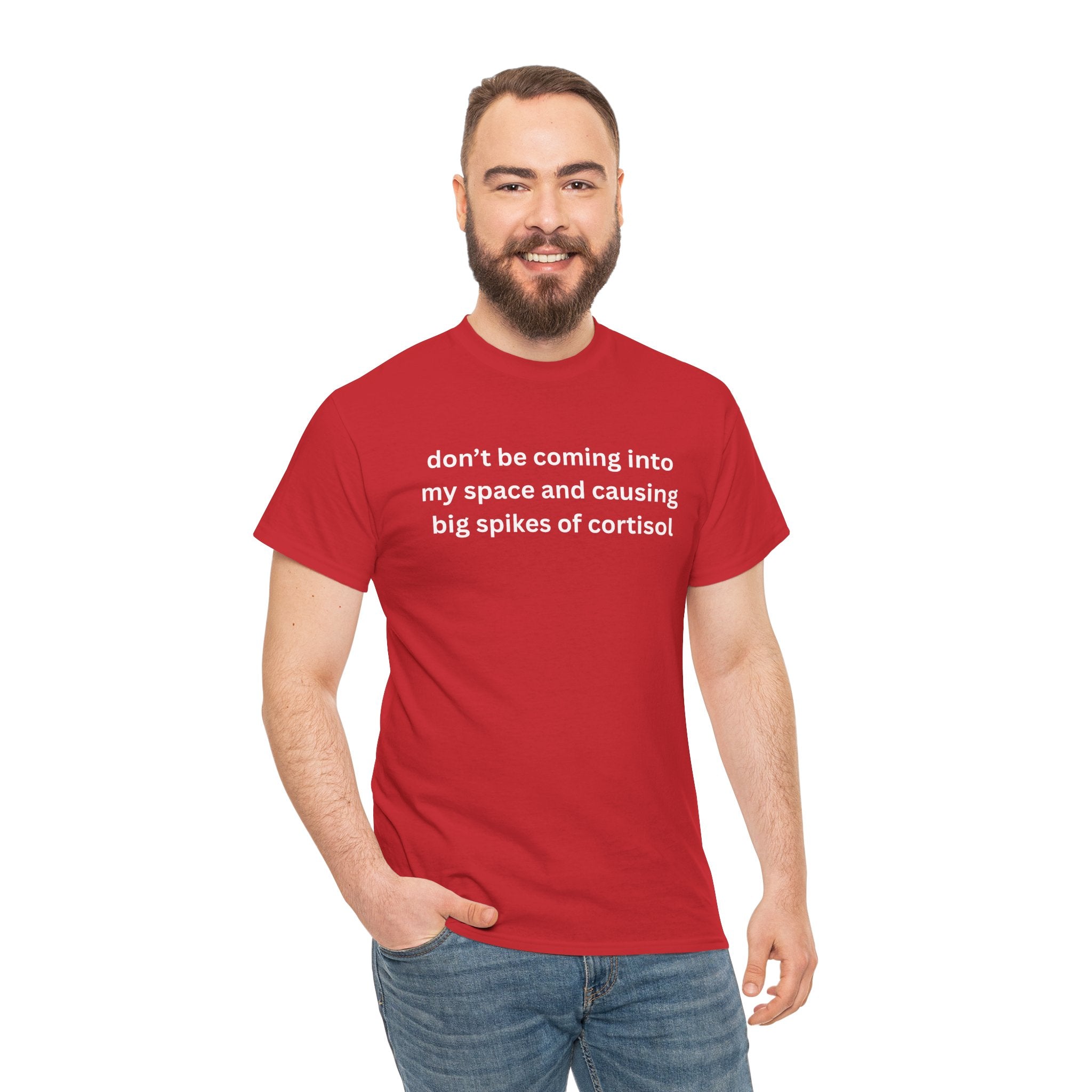 Casual Unisex Heavy Cotton Tee - "Don't be coming into my space"