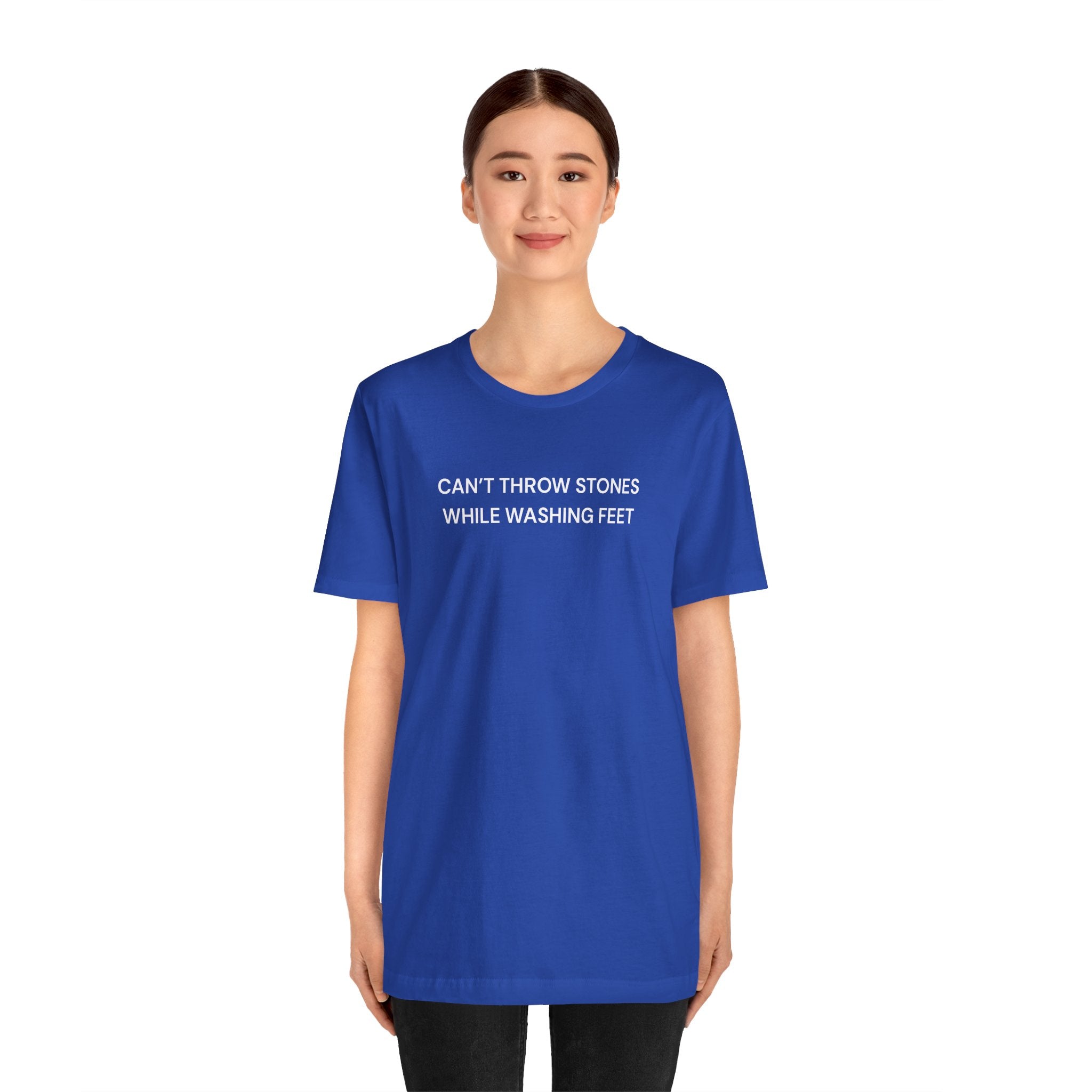 "Cant throw stones" Casual Graphic Tee